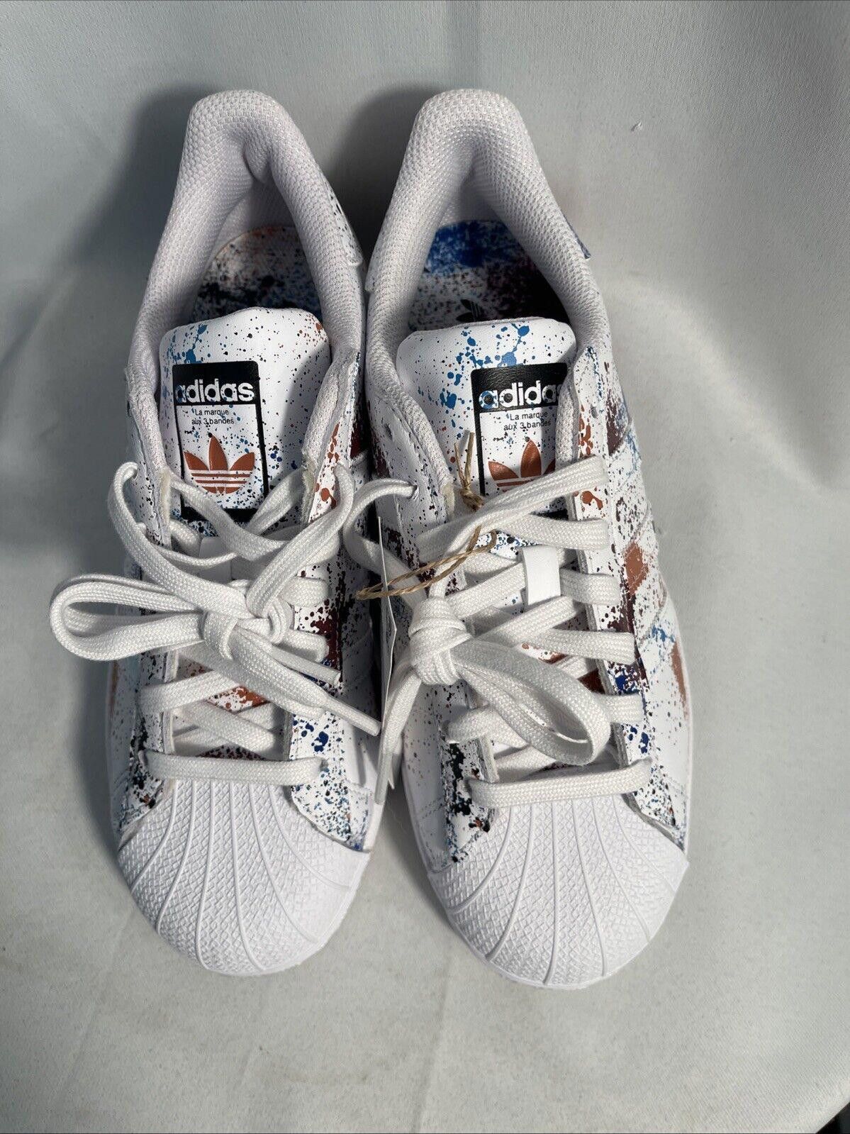 Adidas NWT ADIDAS ORIGINALS SUPERSTAR PAINT SPLATTER" SZ 7 Size US 7 / EU 40 - 4 Thumbnail