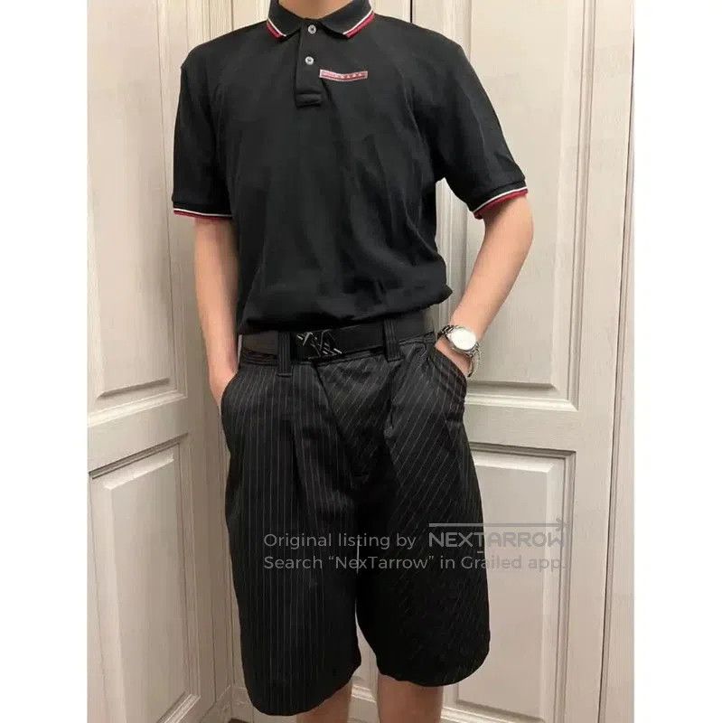 Prada Prada Black Cotton Polo Shirt for Men. Size US XXL / EU 58 / 5 - 8 Thumbnail