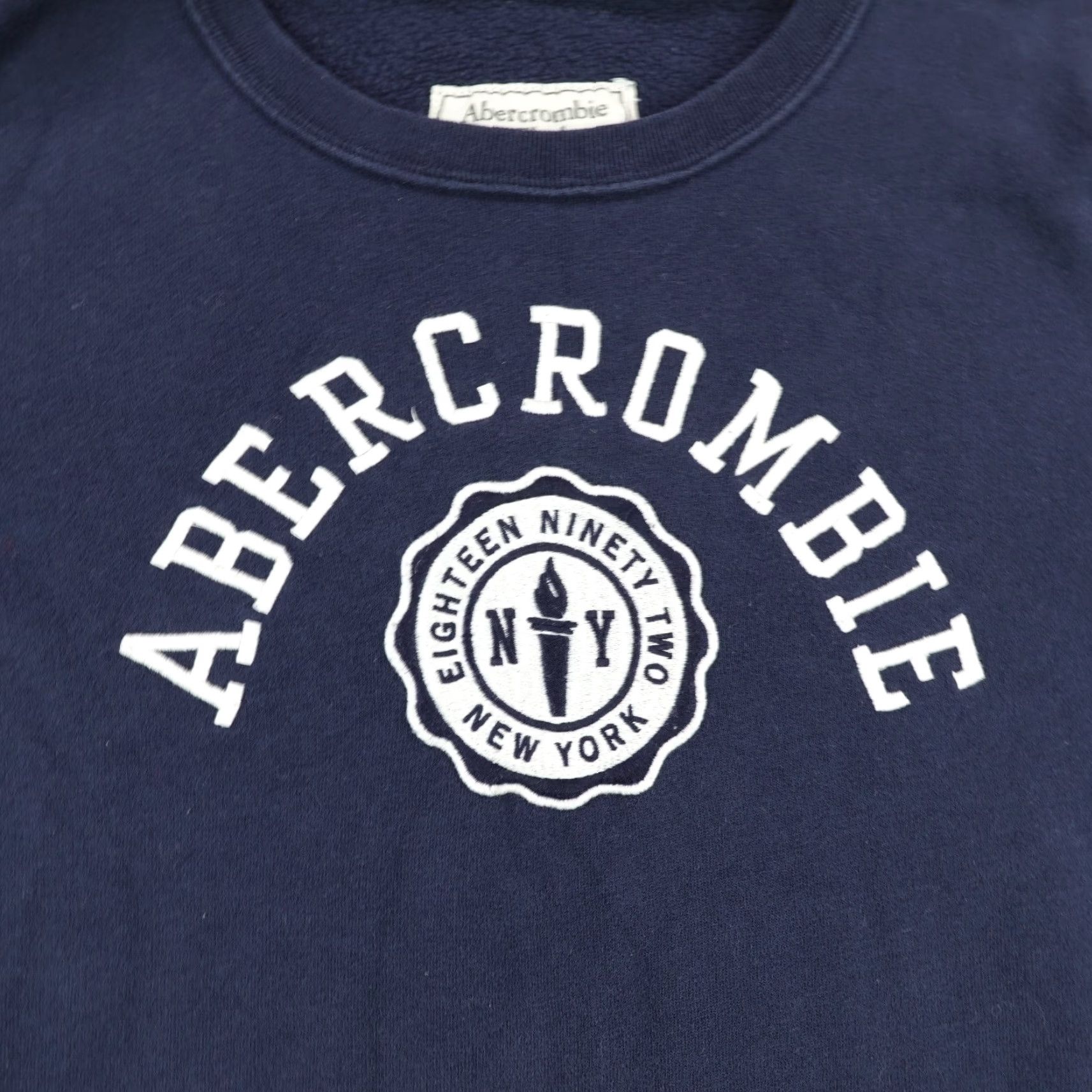 Abercrombie & Fitch Abercrombie & Fitch Sweatshirt Womens Medium Blue Crewneck Pullover Knit Logo 90s Preppy Clothing - M Womens Size M / US 6-8 / IT 42-44 - 2 Thumbnail