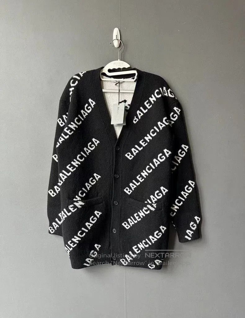 Balenciaga Balenciaga Logo Print Cardigan. Size US S / EU 44-46 / 1 - 1 Thumbnail