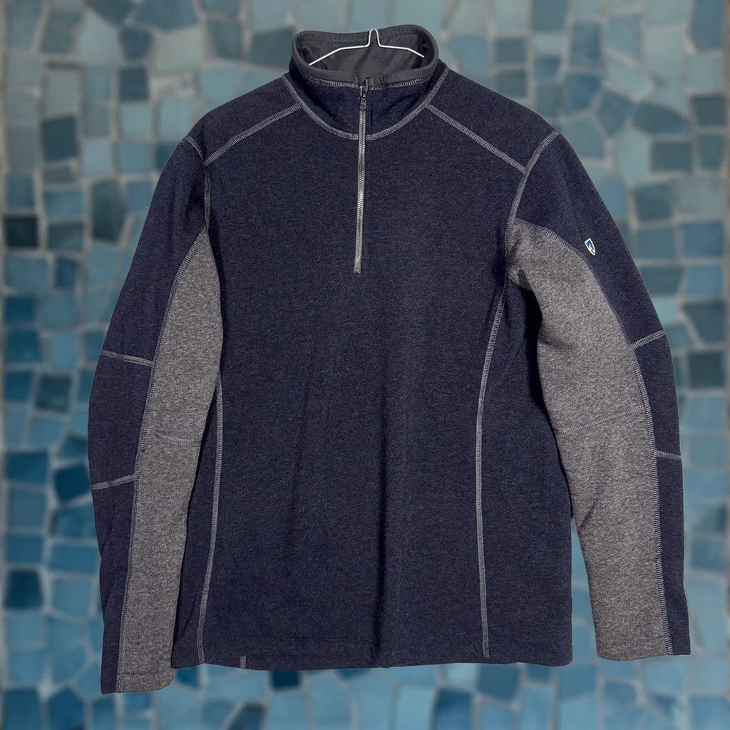 Vintage Kuhl Jacket Sweater M Revel 1/4 Zip Fleece Pullover Outdoor Hiking Blue 3007 Mens Size US M / EU 48-50 / 2 - 1 Thumbnail