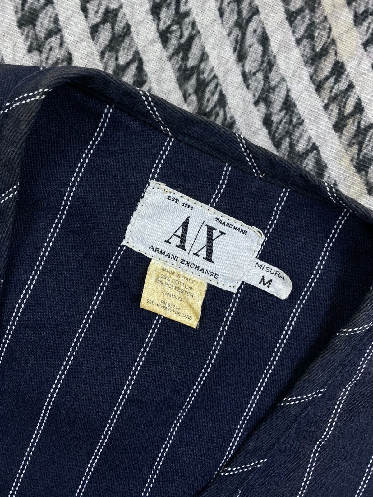 Armani Exchange Vintage Armani Exchange Striped Vest Size US M / EU 48-50 / 2 - 7 Thumbnail