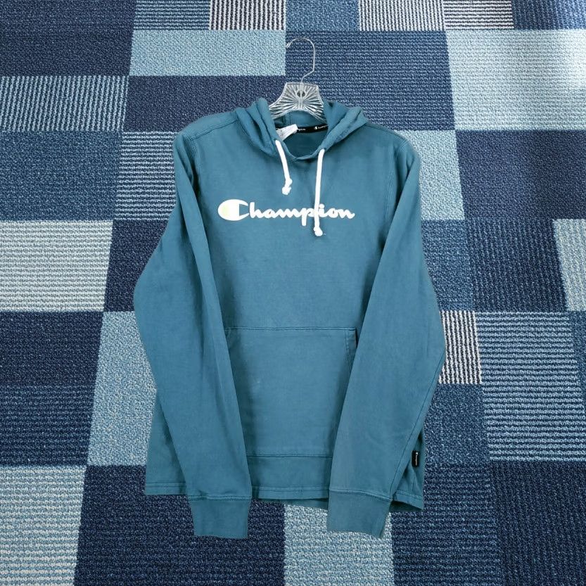 Champion Champion Hoodie Men S Small Teal Green Midweight Jersey Sweatshirt Knit Pullover Size US S / EU 44-46 / 1 - 1 Thumbnail