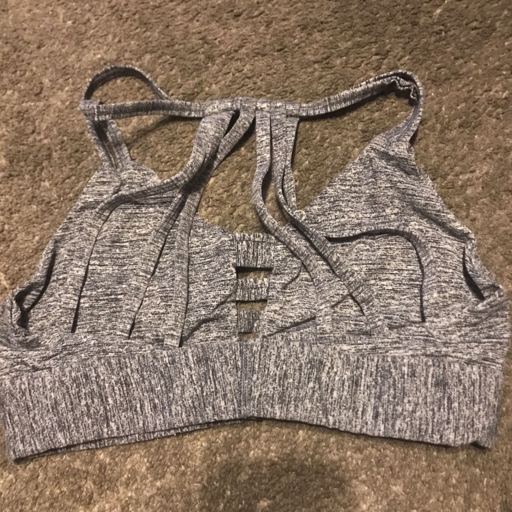Vintage Victoria's Secret PINK Sports Bra Regular Small S Gray Victoria Sport Activewear Bra Womens Size ONE SIZE - 3 Thumbnail
