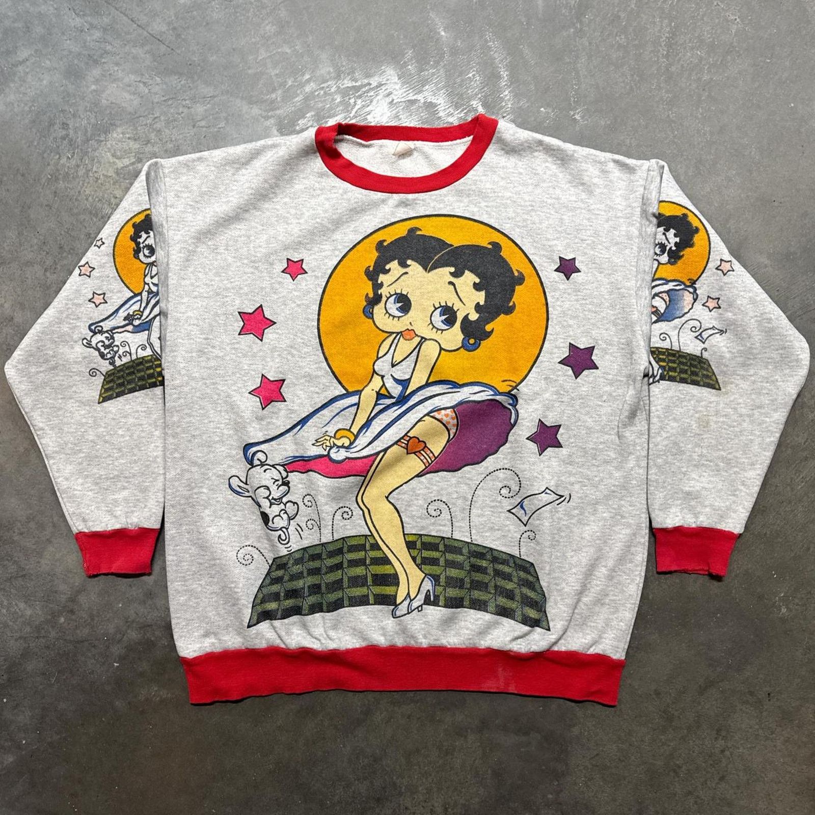 Vintage Vintage 80s Betty Boop Mega Print Double Sided Crewneck Size US L / EU 52-54 / 3 - 1 Thumbnail