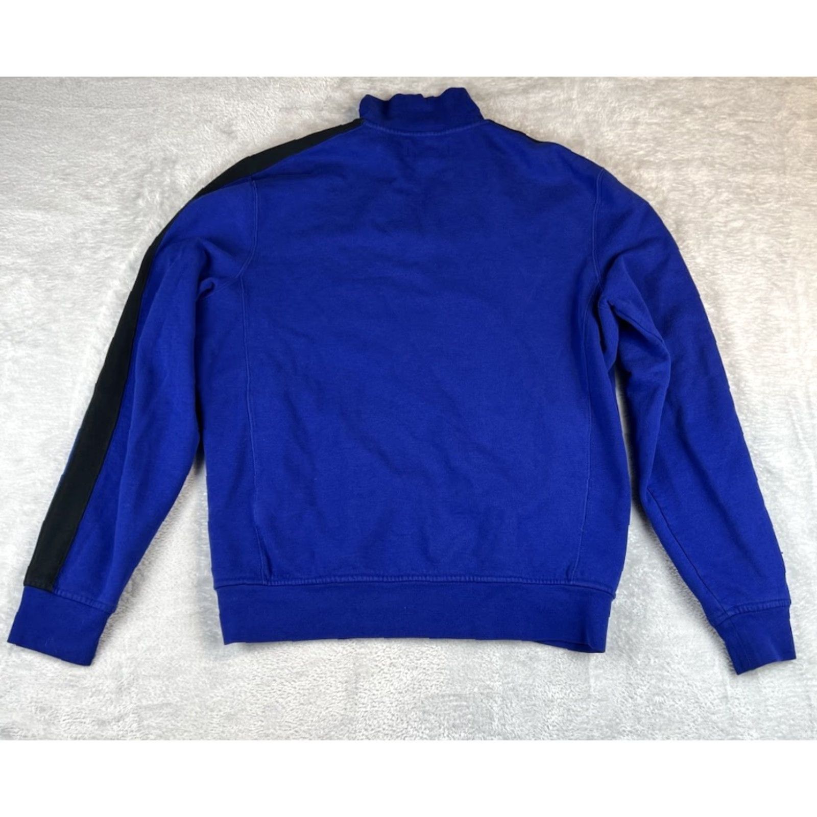 Ralph Lauren VTG Polo Ralph Lauren Track Jacket Mens M Blue Black Trim Full Zip Bomber Jacket Striped Logo Full Zip Ralph Lauren Polo Track Warm-Up Vintage 90s? Size US M / EU 48-50 / 2 - 2 Thumbnail