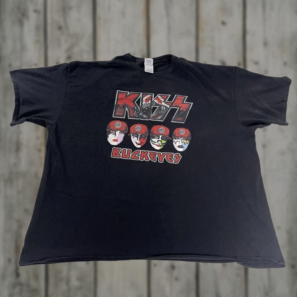 Vintage VINTAGE KISS 3XL Band T-Shirt Shirt Mens Black 3XL Logo Rock Concert Ohio State Buckeyes Collab Size US XXL / EU 58 / 5 - 1 Thumbnail