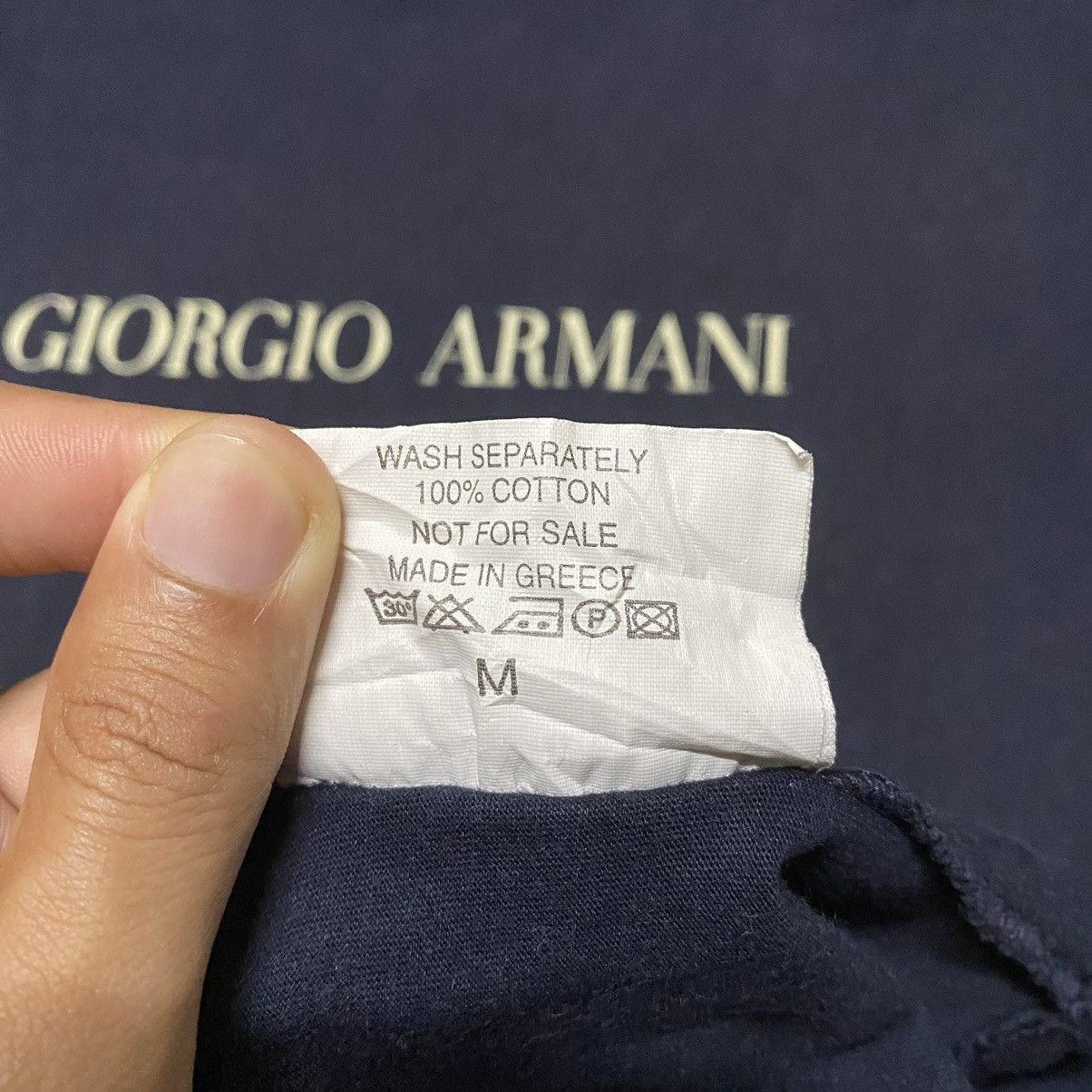 Giorgio Armani × Vintage VINTAGE GIORGIO ARMANI PARFUMS MADE IN GREECE SHIRT Size M / US 6-8 / IT 42-44 - 7 Thumbnail