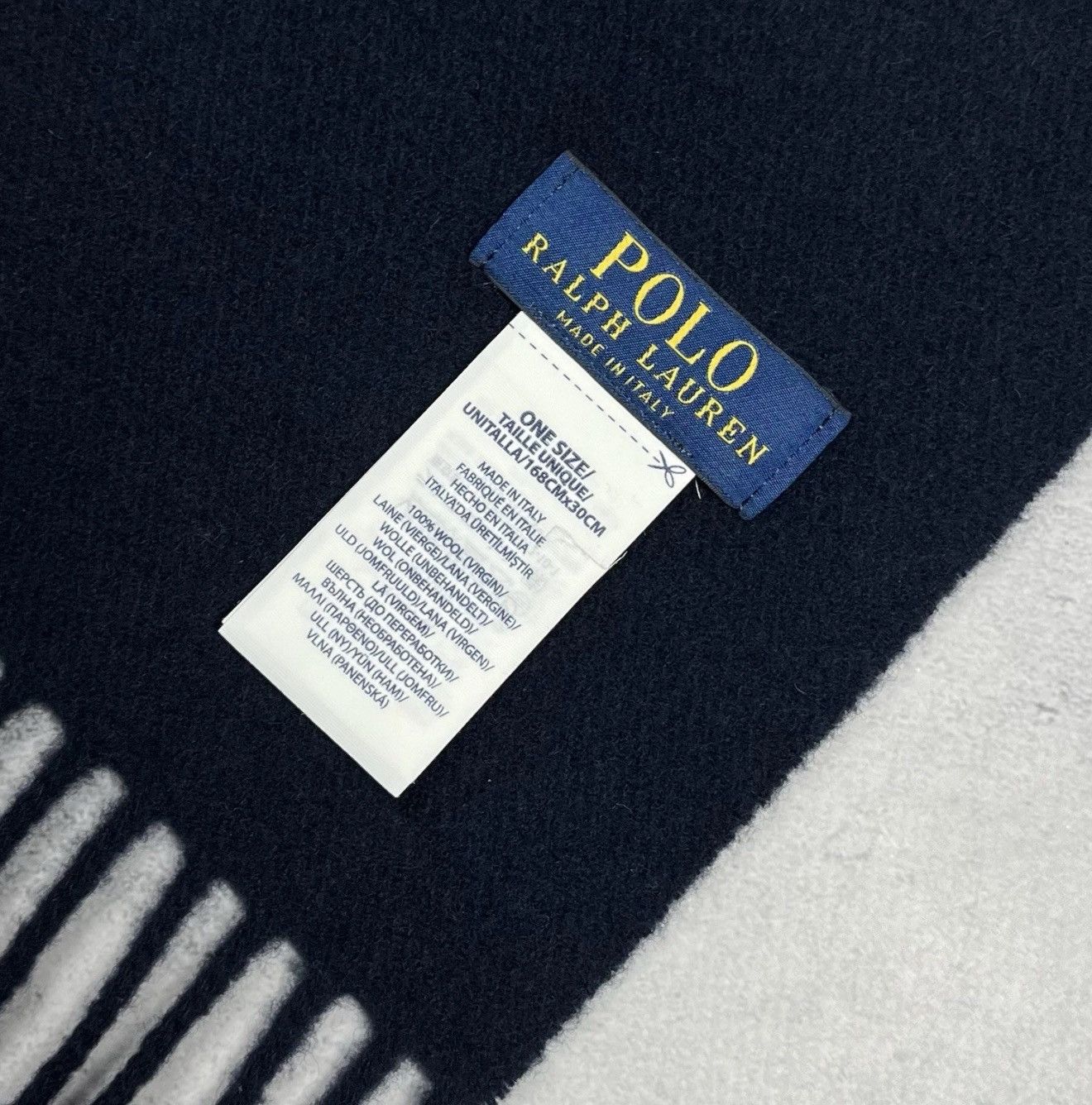 Polo Ralph Lauren Polo Ralph Lauren Bear 100% Virgin Wool Scarf One Size Navy Size ONE SIZE - 10 Thumbnail