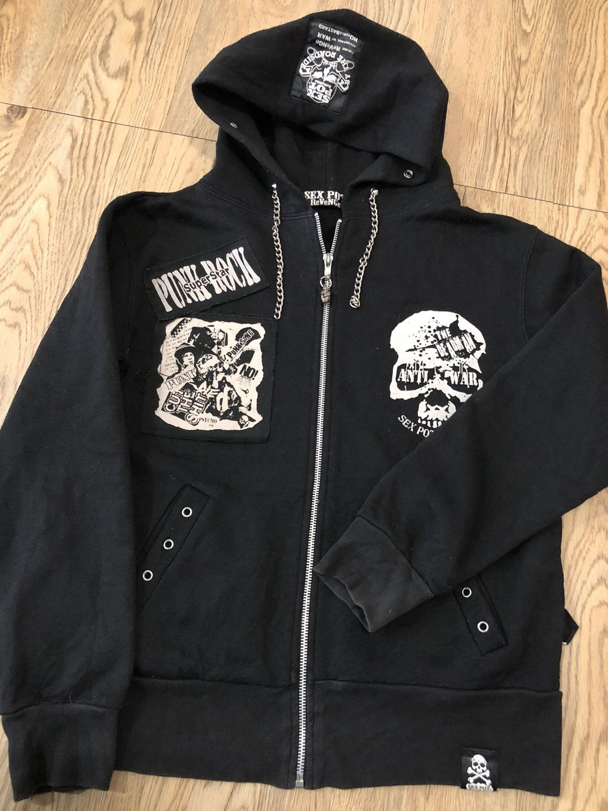 If Six Was Nine × Japanese Brand × Seditionaries Sexpot Revenge skull punk rock anti war hoodie Size US M / EU 48-50 / 2 - 7 Thumbnail