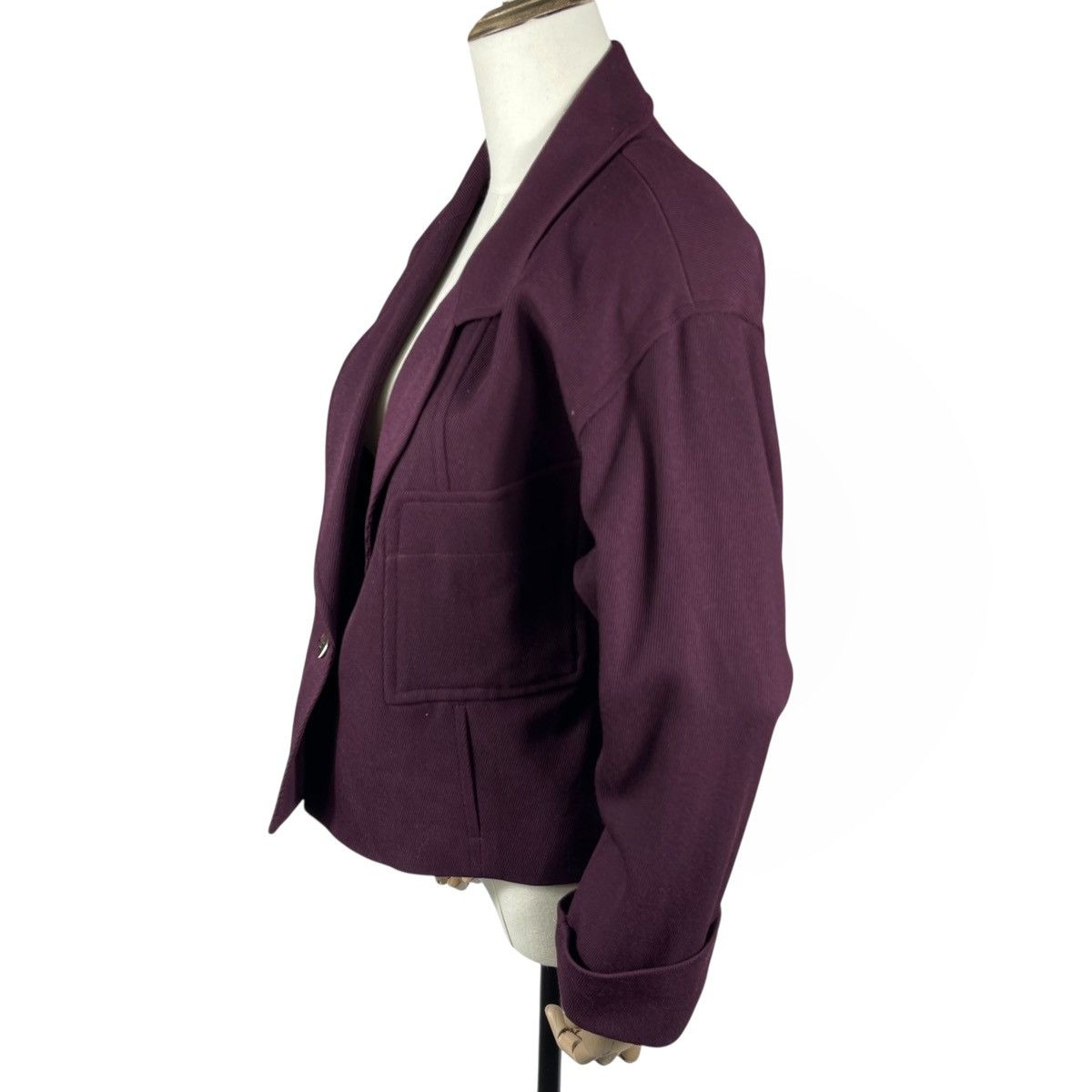 Karl Lagerfeld Vintage Karl Lagerfeld Plum Wool Jacket Size M / US 6-8 / IT 42-44 - 3 Thumbnail