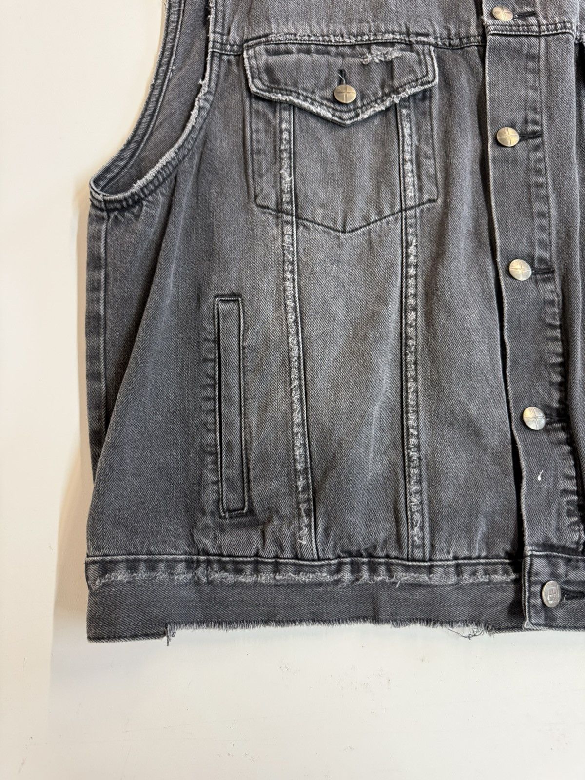 Ksubi KSUBI Faded Black Denim Vest — Cut-Off Trucker XXL Size US XXL / EU 58 / 5 - 24 Thumbnail