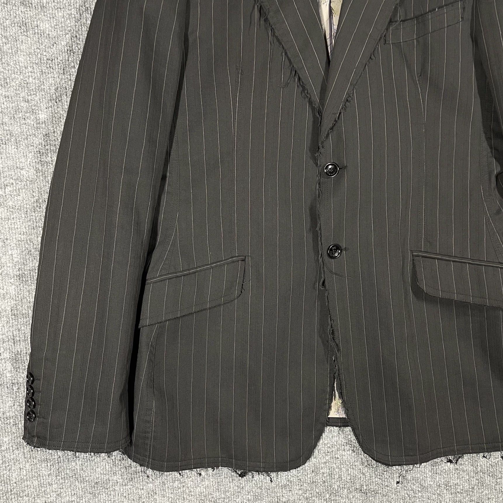 Dolce & Gabbana Dolce&Gabbana Blazer Jacket Mens Size 40 Striped Black Two-Button Single-Breasted 2 Piece Classic Designer Special Occasion Mantel Jacket Mens Size 40R - 3 Thumbnail