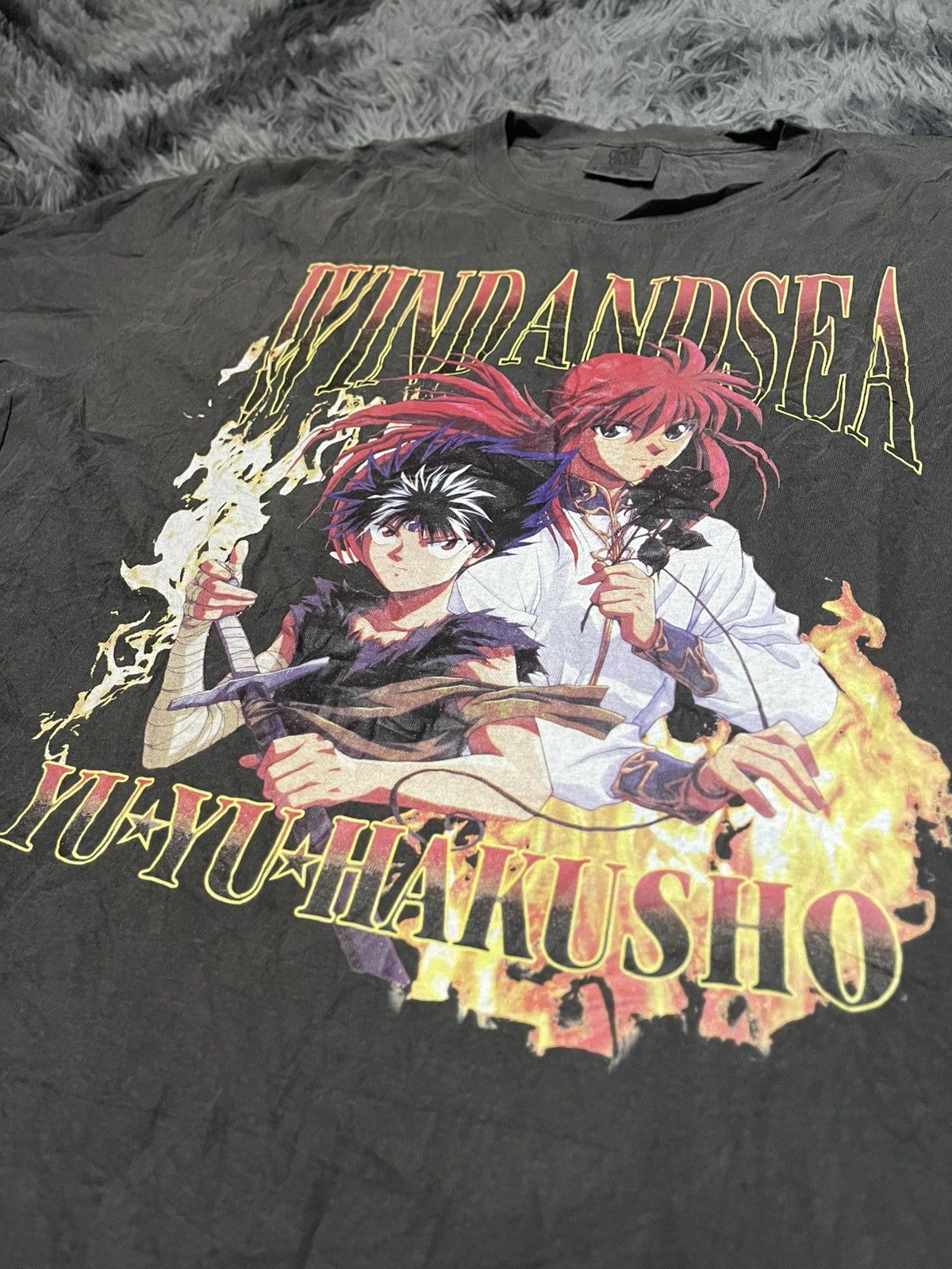 Anime × Japanese Brand × Vintage Vintage Yu Yu Hakusho Wind & Sea Anime Tee Size US L / EU 52-54 / 3 - 4 Thumbnail