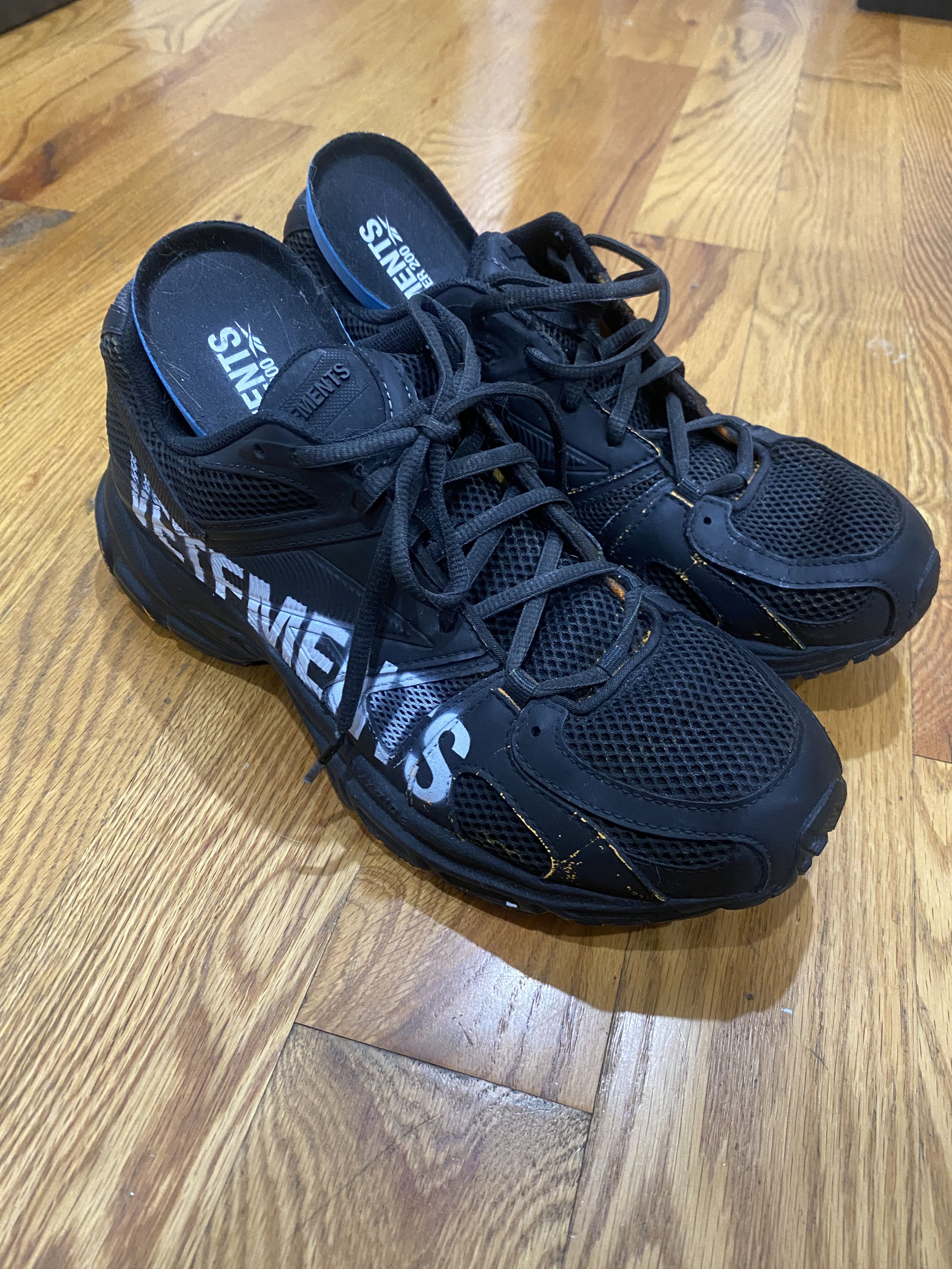 Vetements Vetements ‘Artisanal’ Black Scratch-Off Reebok Spike Runner Size US 8.5 / EU 41-42 - 6 Thumbnail