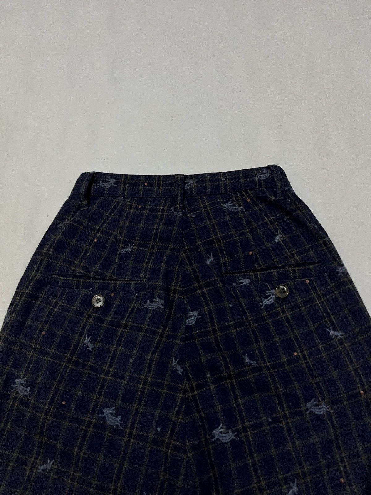 Issey Miyake Ne-net rabbit gingham pettern short pants Size 29" - 5 Thumbnail