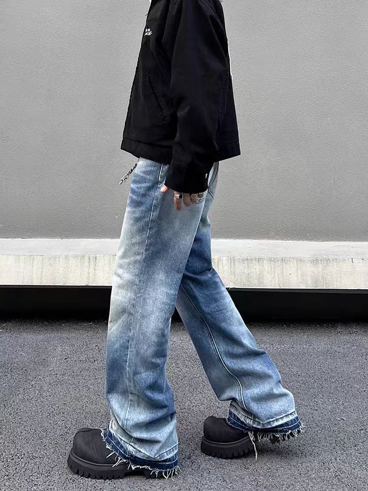 Japanese Brand × Vintage Street Vintage Washed Raw Edge Micro Flare Jeans Size US 30 / EU 46 - 4 Thumbnail