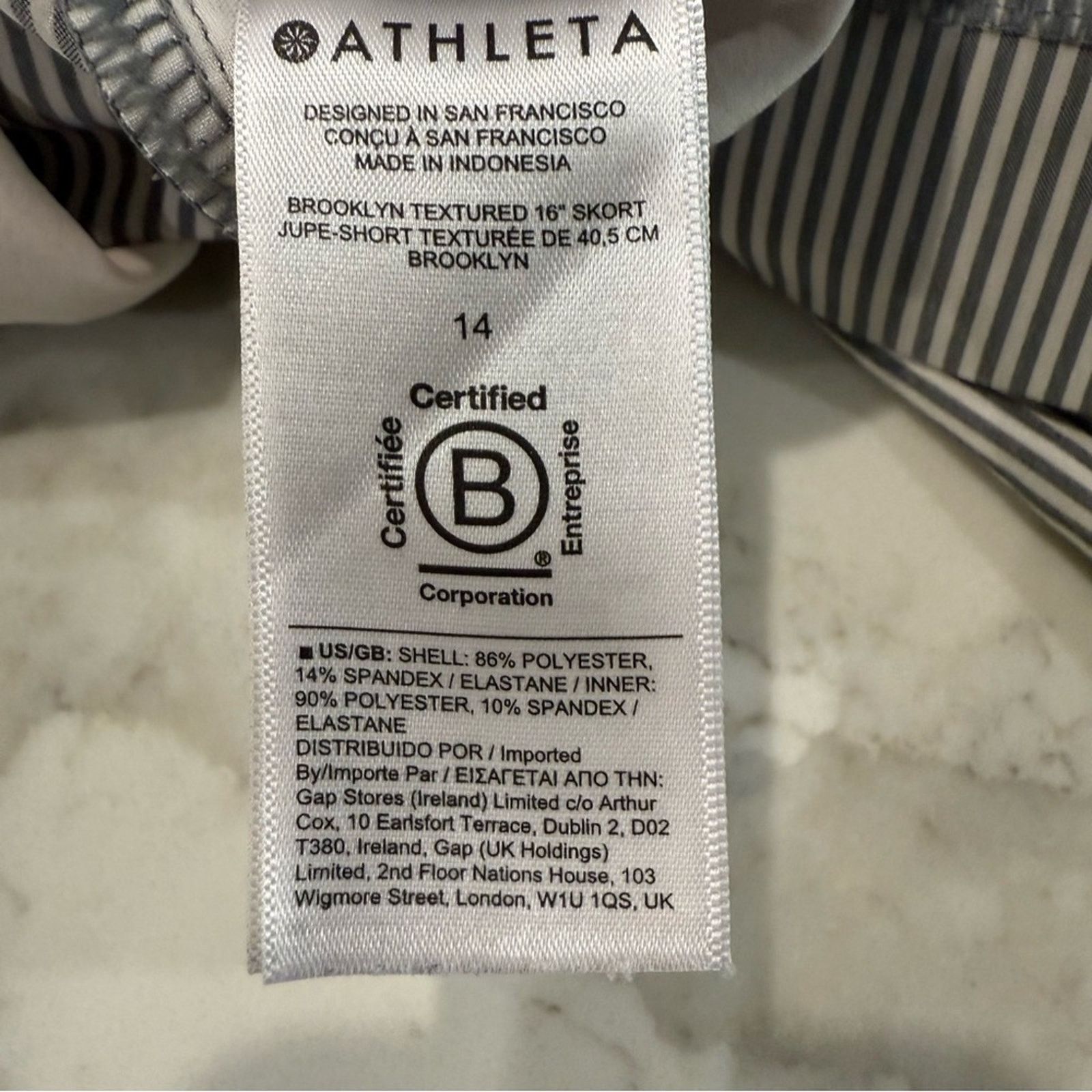 Athleta Athleta Brooklyn Textured Athletic Skort Women’s 14 Gray Size 36" / US 14 / IT 50 - 9 Thumbnail