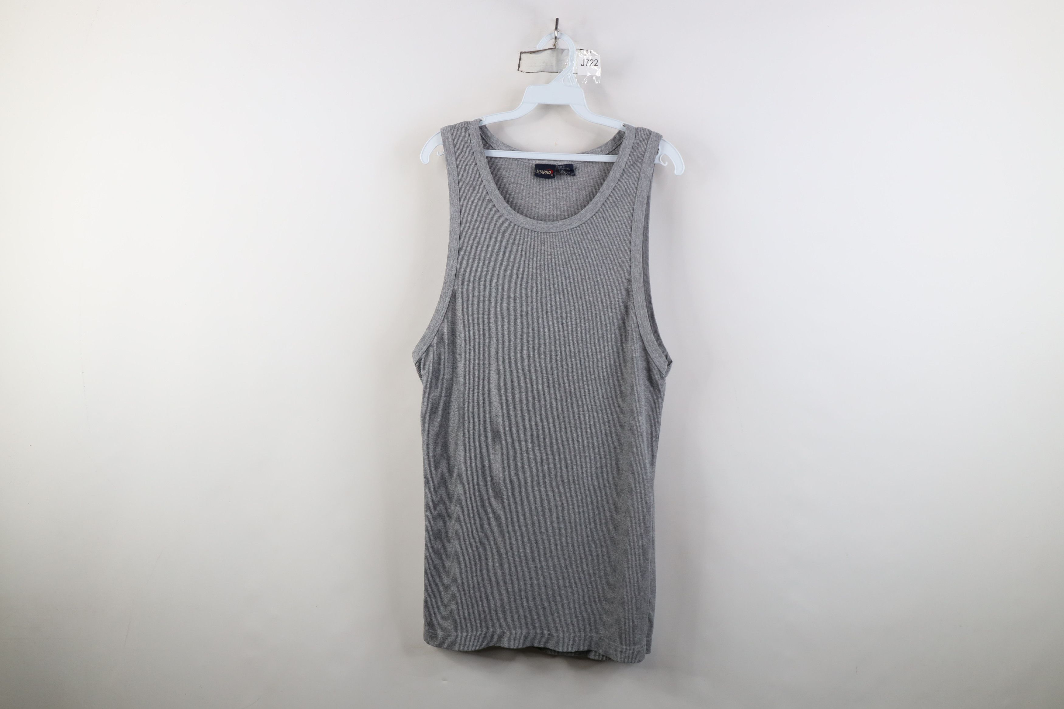 Vintage Vintage 90s Y2K Streetwear Wife Beater Tank Top T-Shirt Gray Size US XXL / EU 58 / 5 - 1 Thumbnail