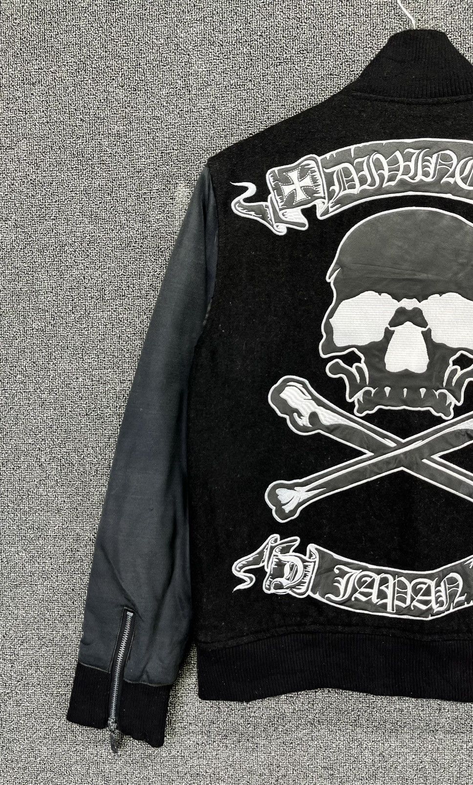 Japanese Brand Vintage Diviner Japan Skull Punk Varsity Jacket Size M / US 6-8 / IT 42-44 - 3 Thumbnail