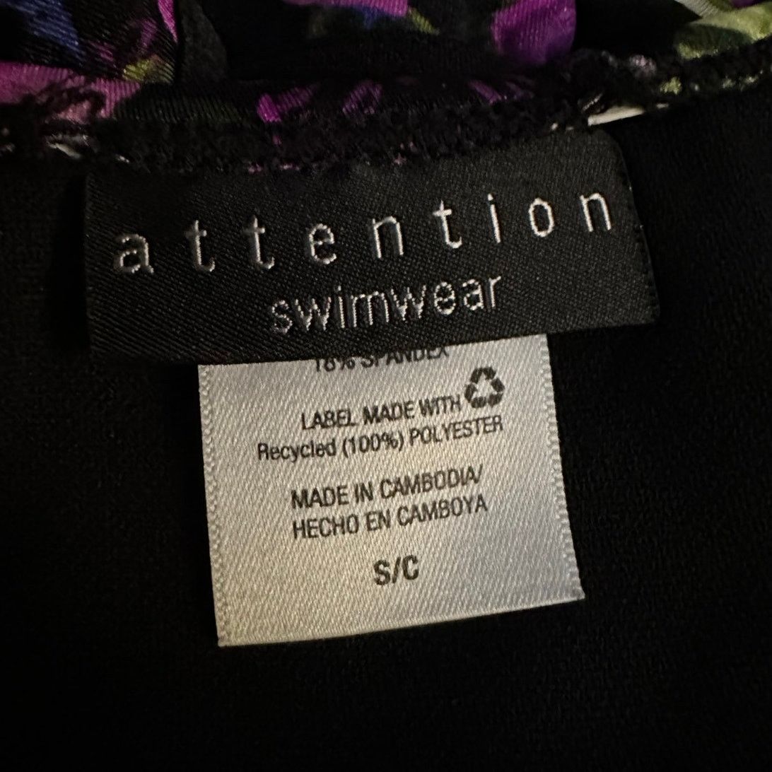 Designer Attention Swim Floral Corset Structured One Piece Swimsuit Size ONE SIZE - 11 Thumbnail