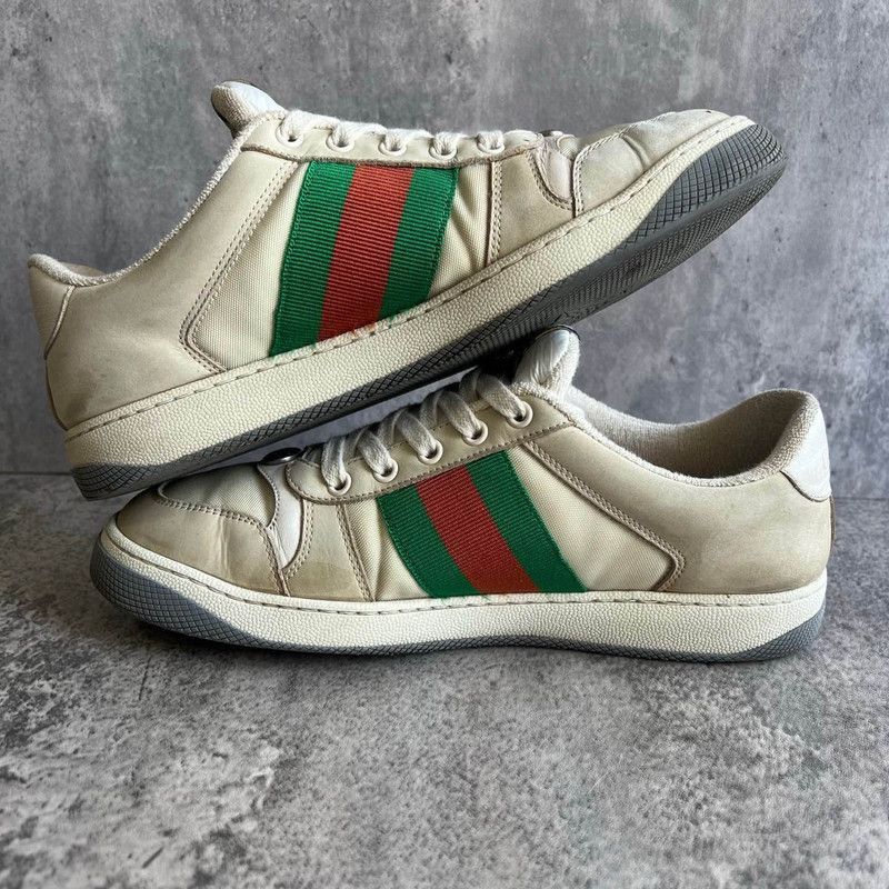 Gucci Gucci Screener Leather Canvas Sneakers for Men - Size US 7.5 / EU 40-41 - 6 Thumbnail