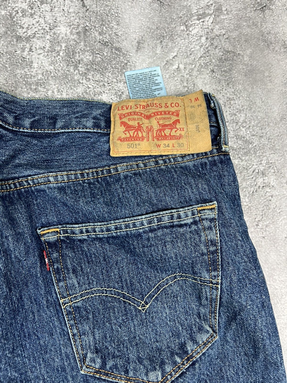 Levi's Levis 501 Vintage Blue Denim Pants Jeans Size US 34 / EU 50 - 3 Thumbnail