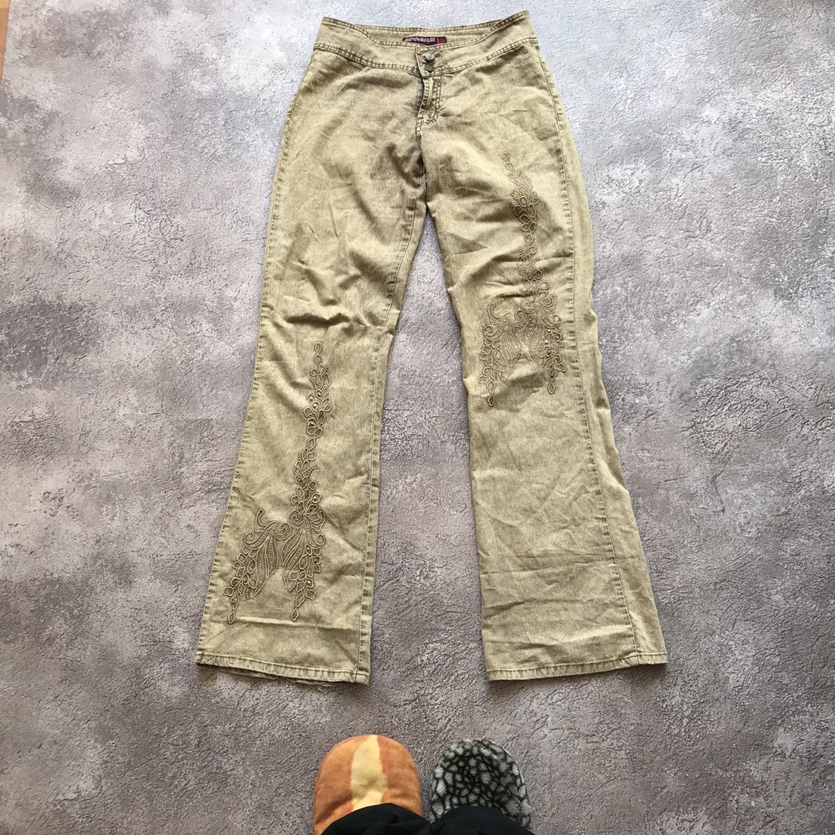 Vintage Vintage 90s Y2K Baggy Cargo Pants Distressed Workwear 29 Size 29" - 2 Thumbnail