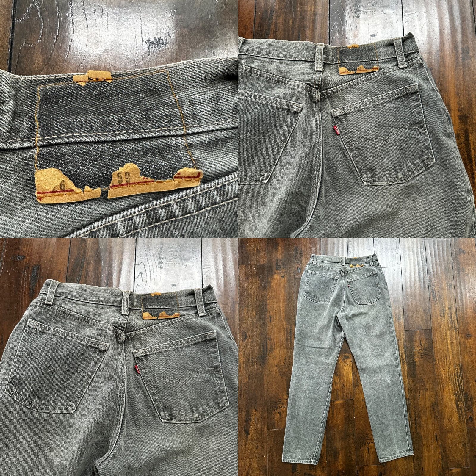 Levi's VTG Levi's 501 Jeans 27x30 Button Fly Grey Wash Straight Mens 90s Vintage USA Tag XX Act Faded Size US 27 - 9 Thumbnail