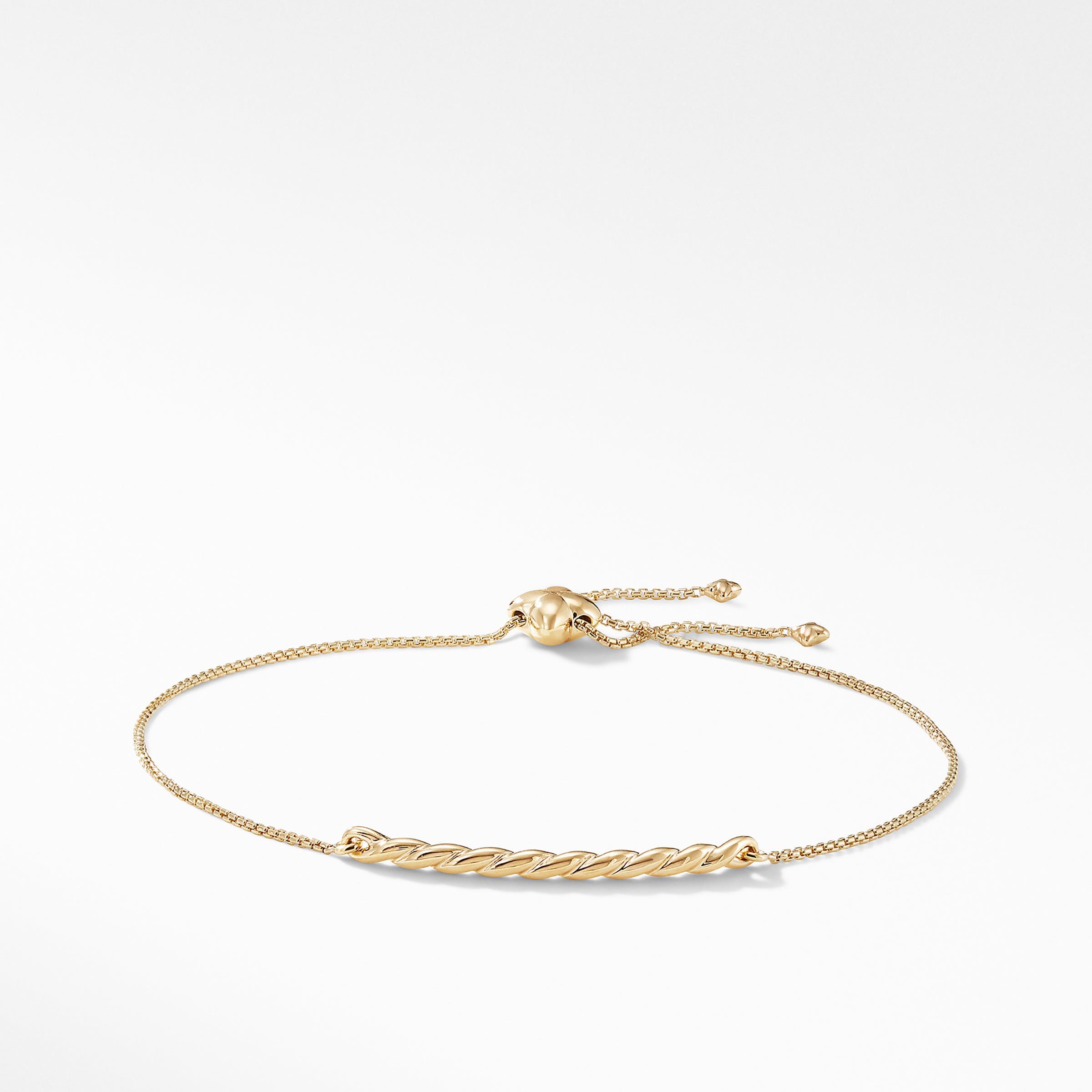 David Yurman oc11z1025 B13695 Petite Station Chain Bracelet in Golden Size ONE SIZE - 1 Thumbnail