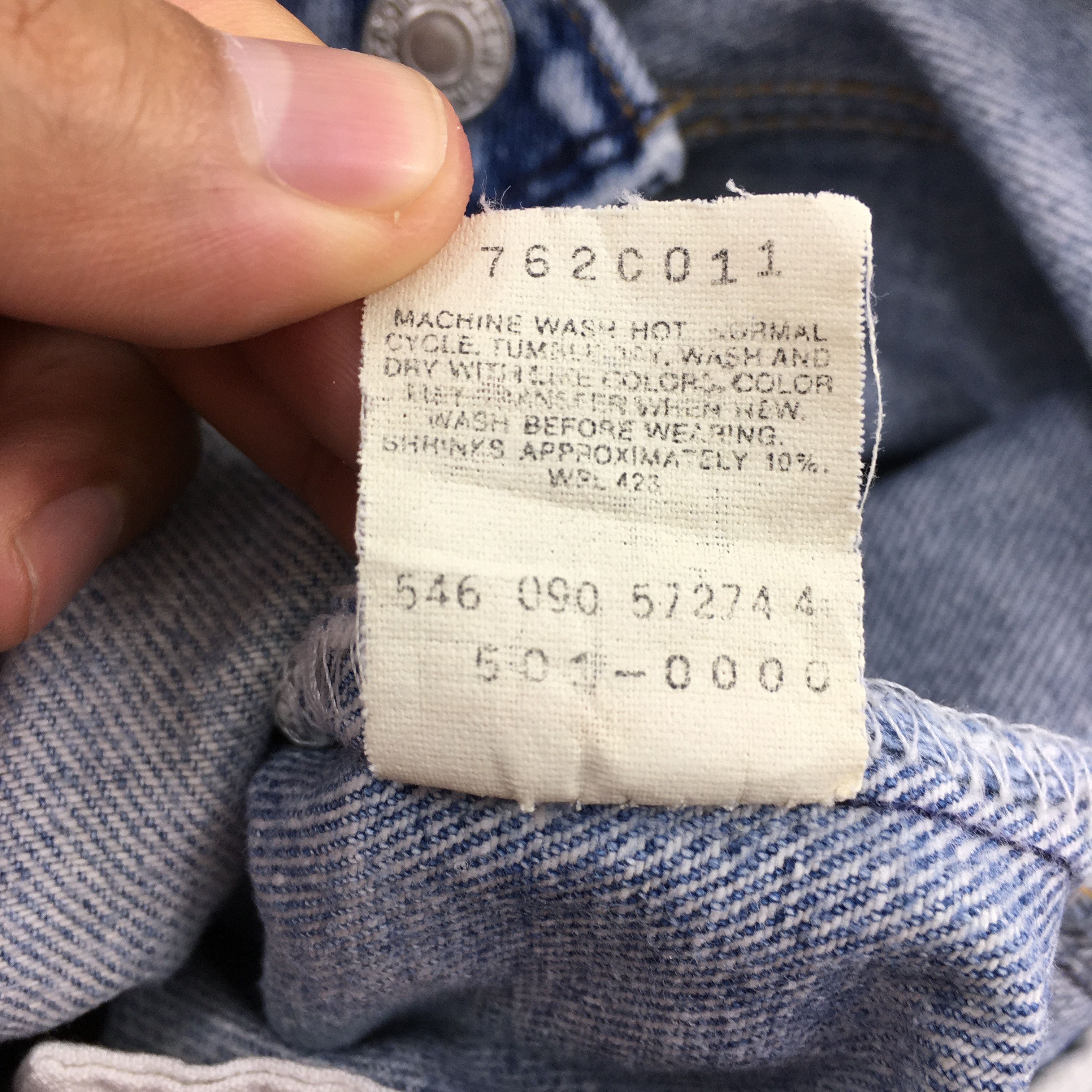 Levi's Size 29x32.5 Vintage 90s Levi's 501 Faded Dirty Jeans S1412 Size US 29 - 14 Thumbnail
