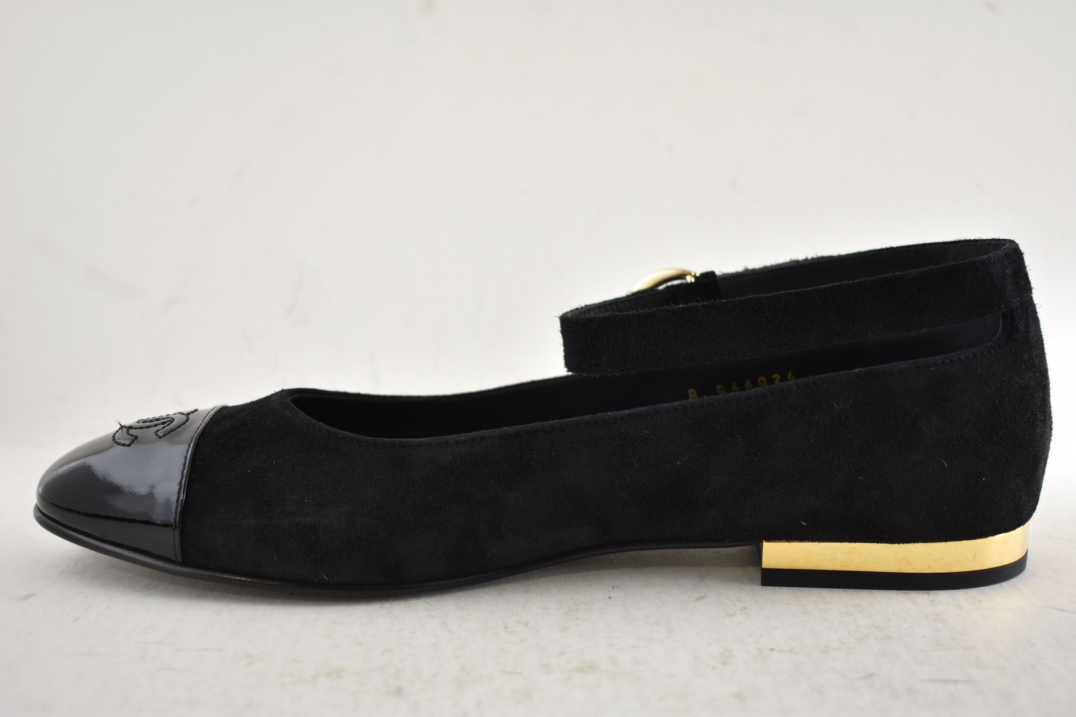 Chanel 24K Patent CC Mary Jane Ankle Strap Ballerina Ballet Flat 40 Size US 10 / IT 40 - 15 Thumbnail