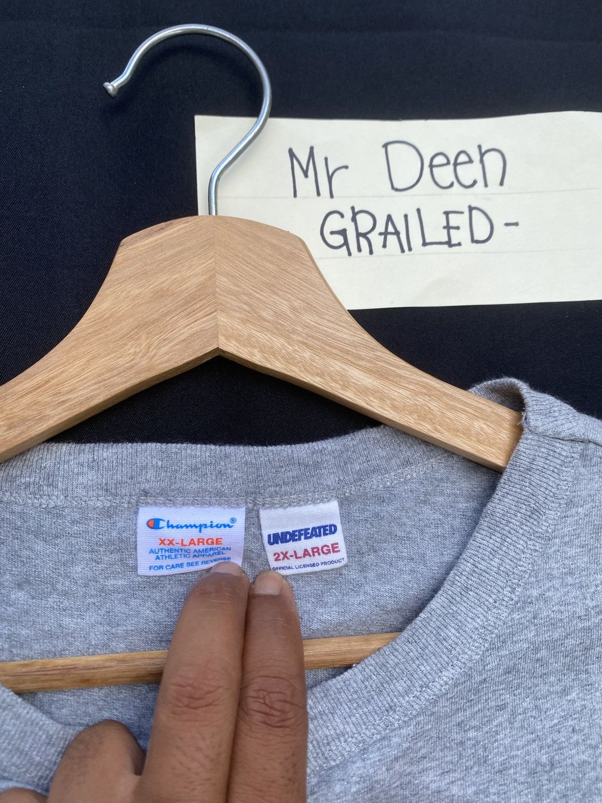 Undefeated Rare Vintage Champion x Undefeated Grey Tshirt Size US L / EU 52-54 / 3 - 15 Thumbnail