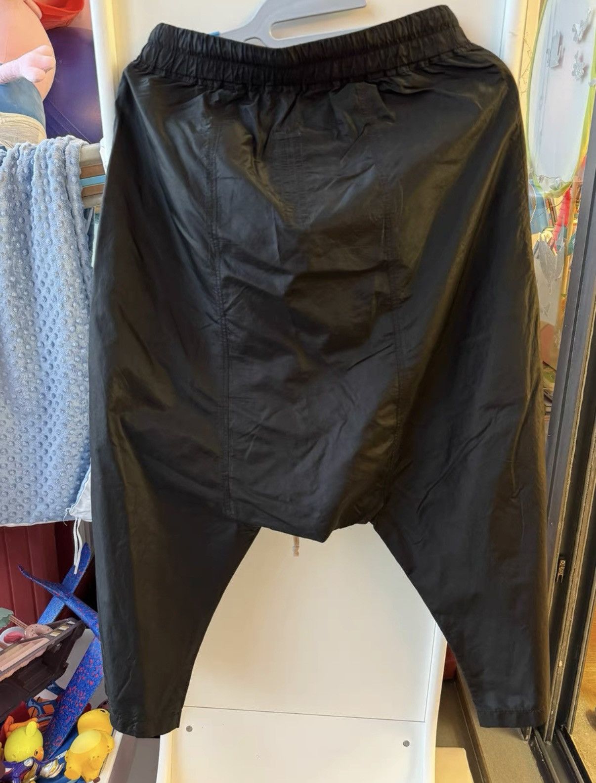 Rick Owens Rick Owens Oversized Drop-Crotch Silk Pants Black Size US 31 - 2 Thumbnail