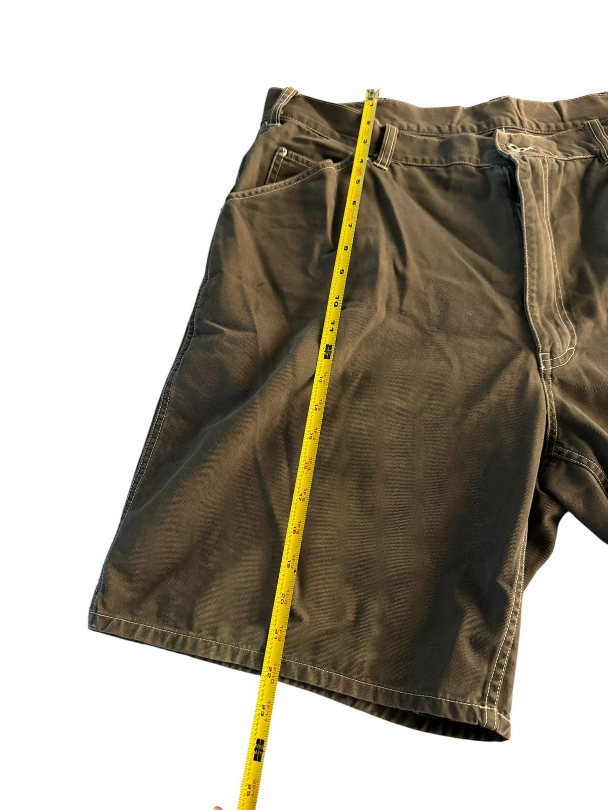 Gap Vintage Gap Blue Jeans Brand Olive Green Shorts 36-38” Size US 37 - 6 Thumbnail