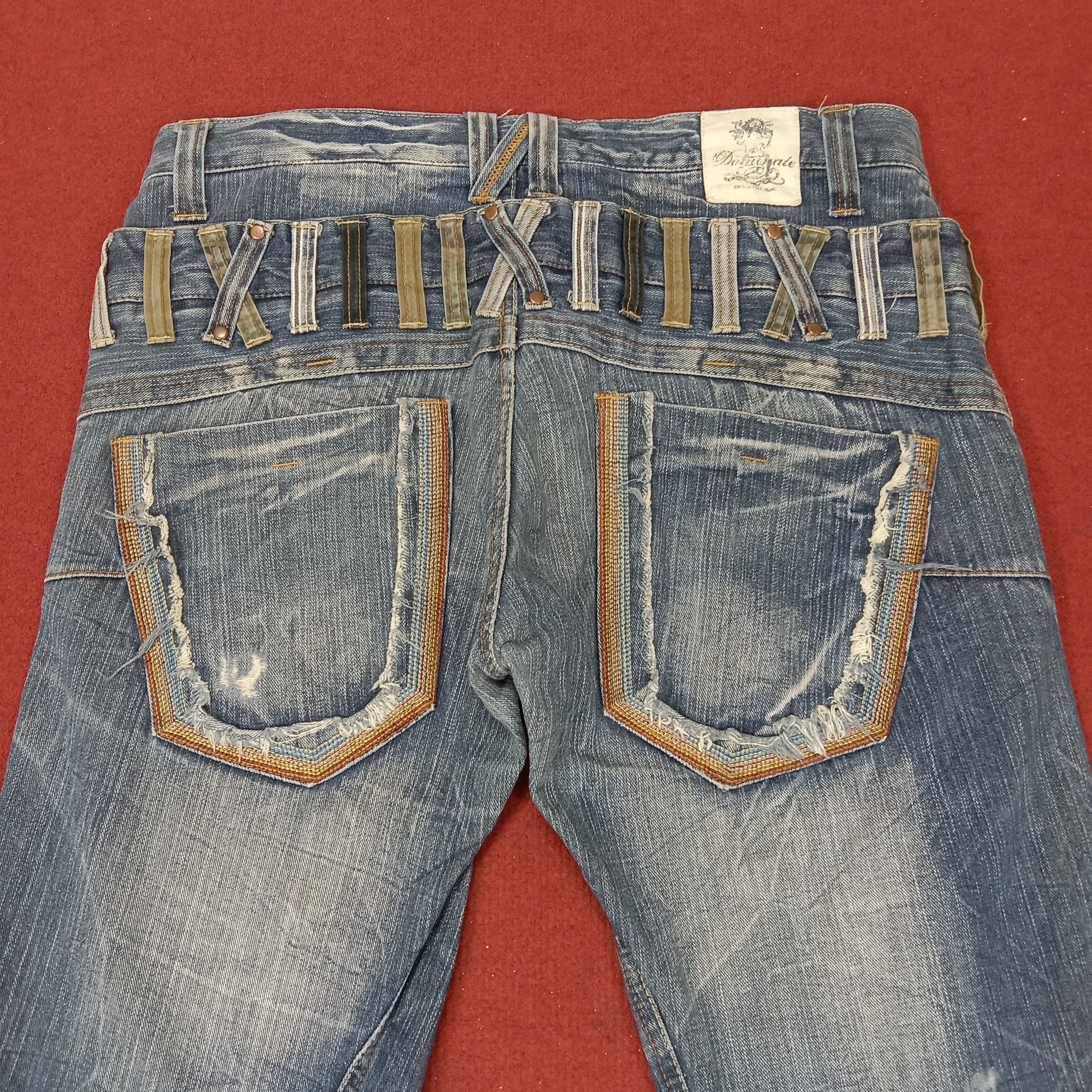 Vintage Dominate Handcrafted Jeans Double Waist Style Jeans Fashion Size US 34 / EU 50 - 2 Thumbnail