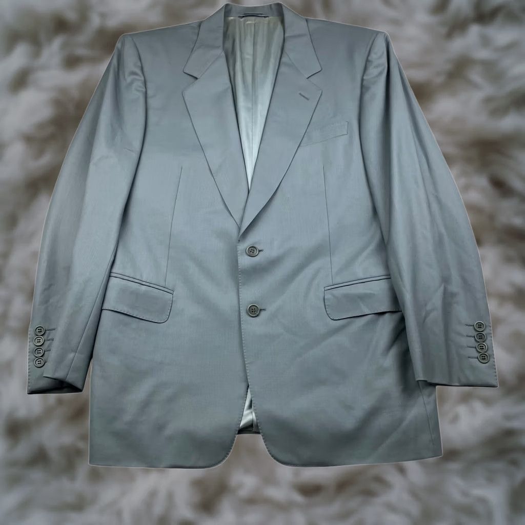 Canali Canali Men's Blazer Wool 2-Button Navy Sage Green 40R Italy Size 40R - 1 Thumbnail