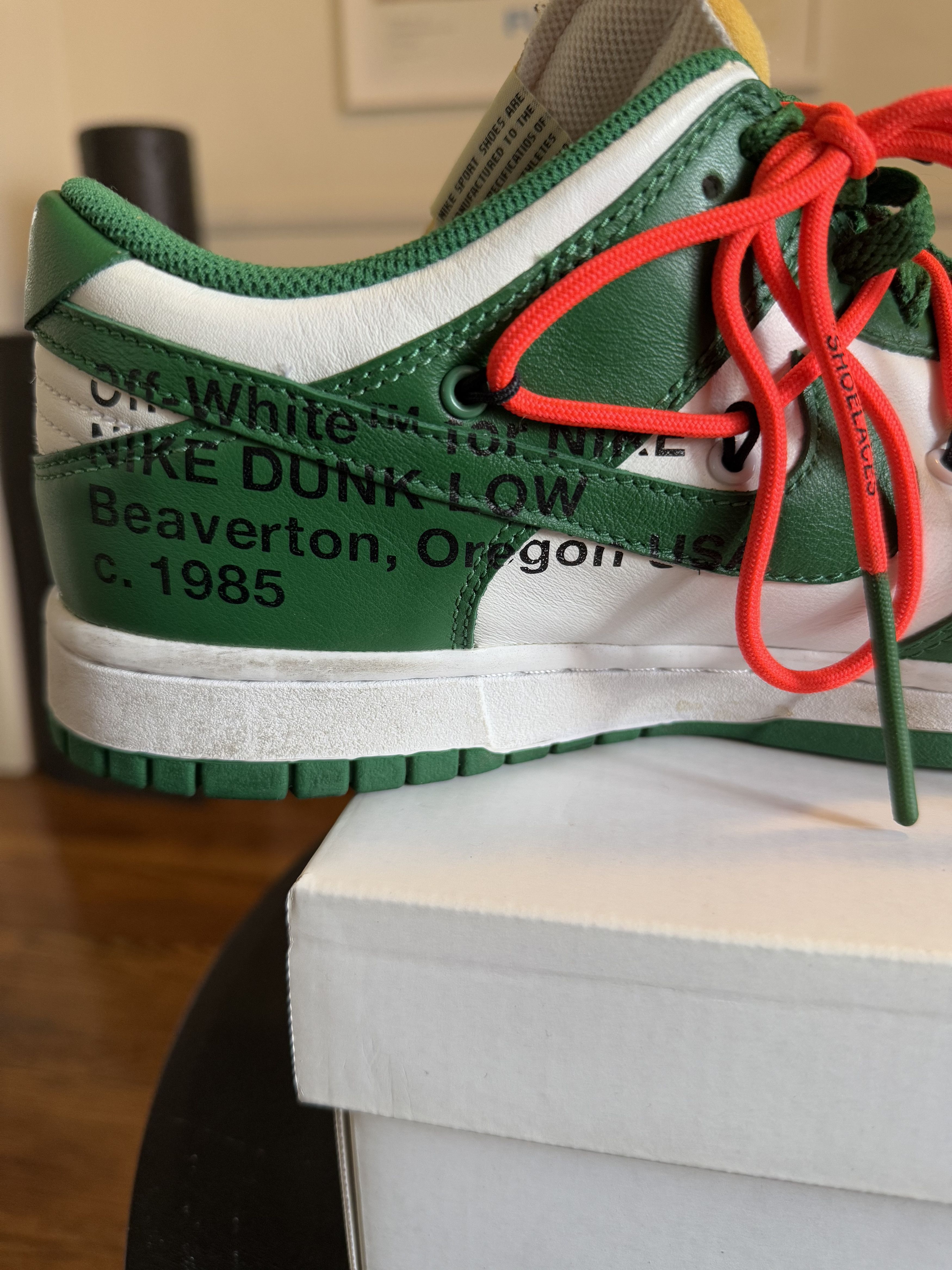 Nike × Off-White Nike x Off White Dunk Green Size US 9.5 / EU 42-43 - 10 Thumbnail