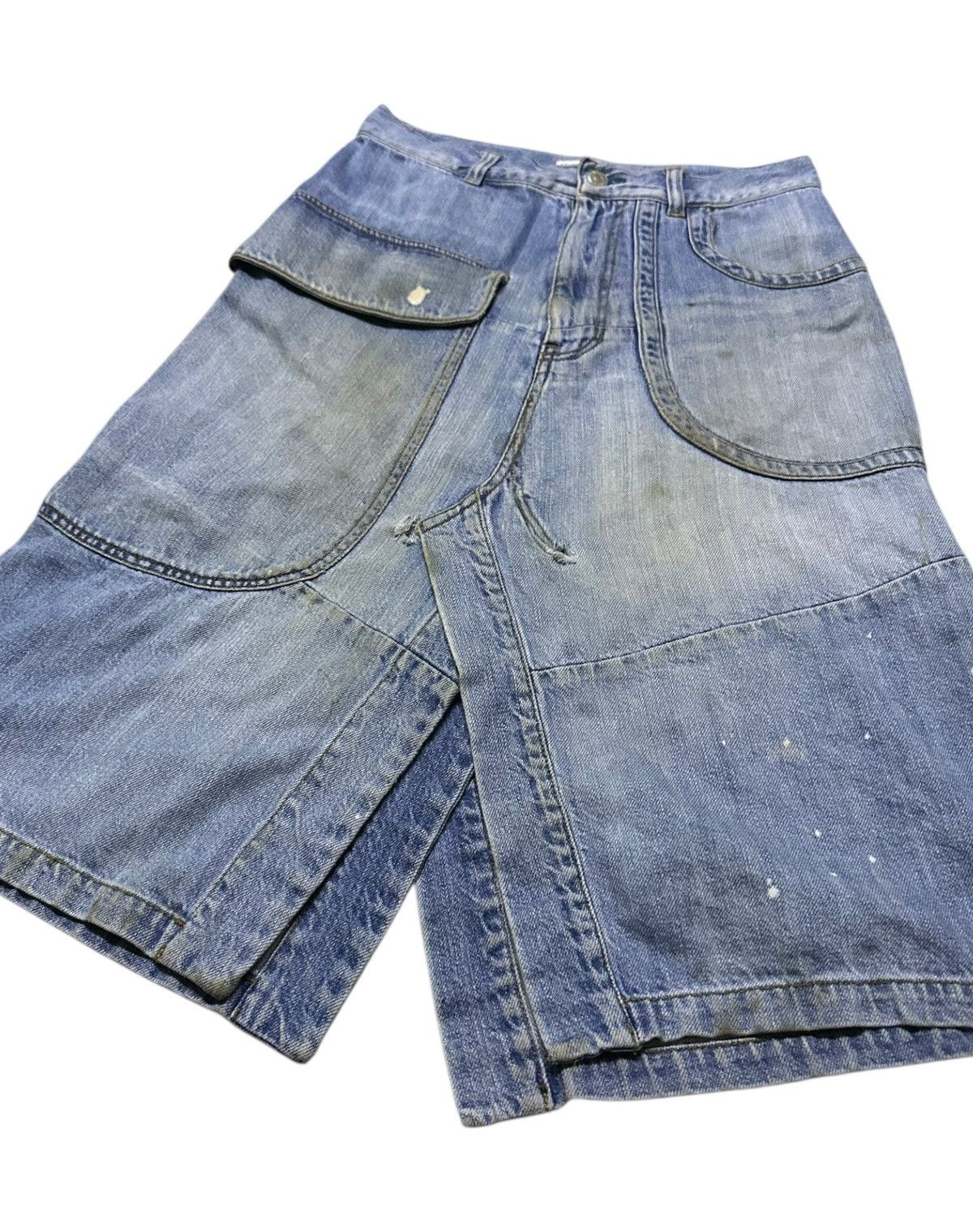 Tsumori Chisato Vintage Tsumori Chisato Issey Miyake denim pachwork skirt Size 28" / US 6 / IT 42 - 4 Thumbnail