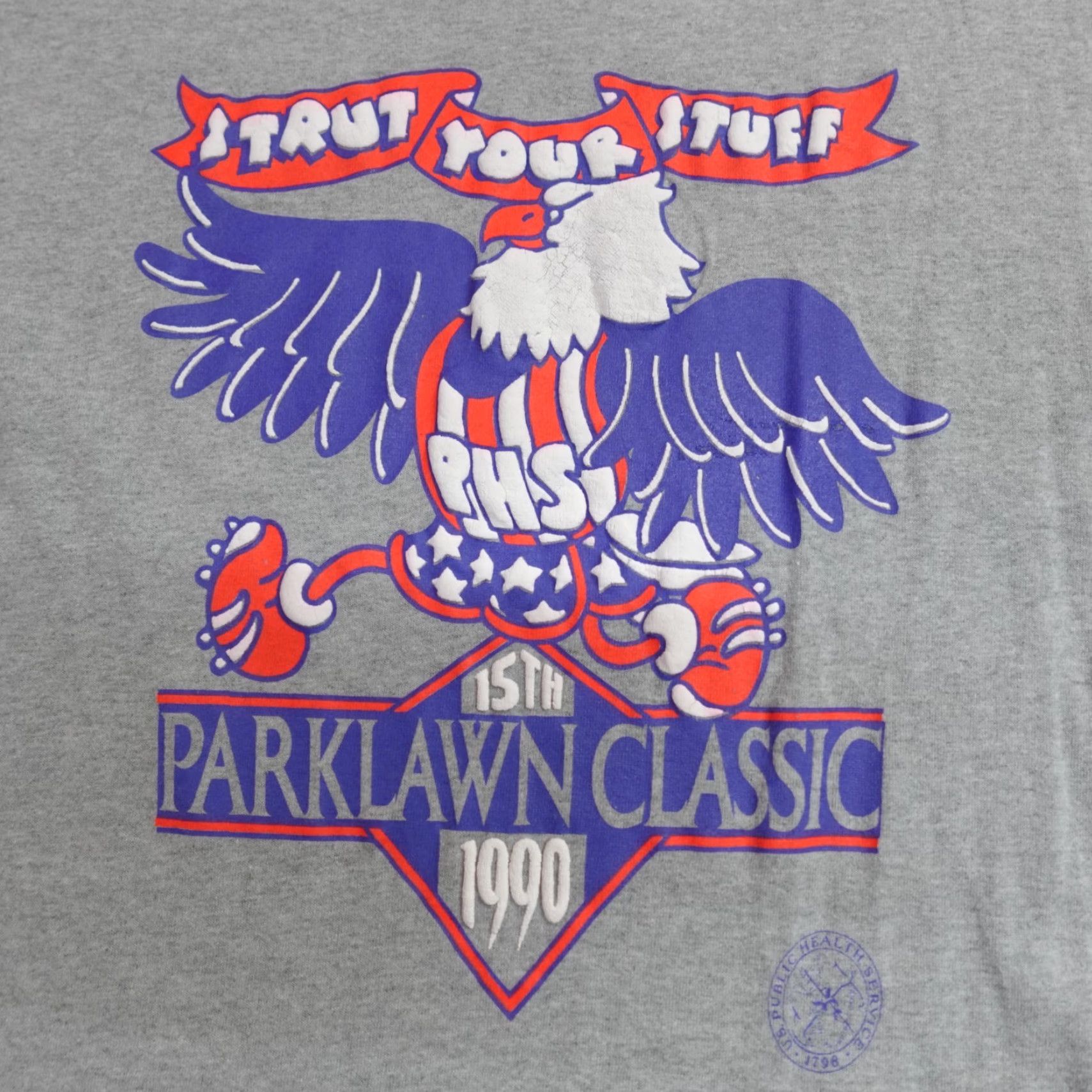 Vintage VINTAGE Parklawn Classic Shirt Medium Gray 1990 Rockville Maryland Bald Eagle Mens M Gray USA Shirt Size US M / EU 48-50 / 2 - 2 Thumbnail