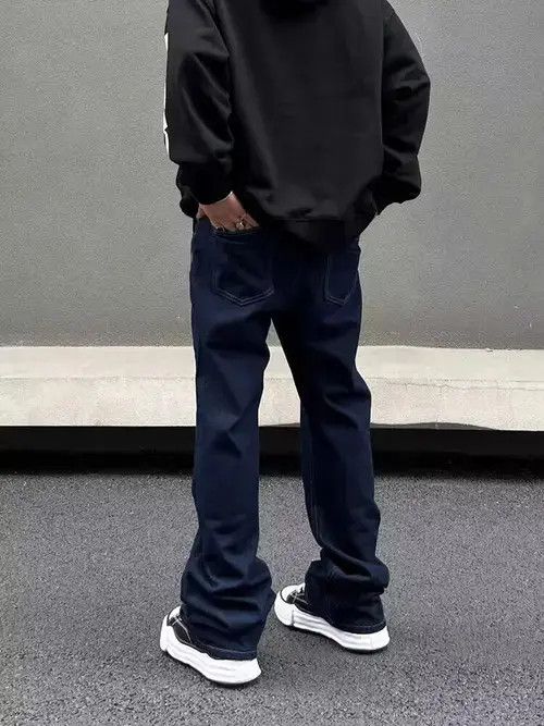 Japanese Brand High street star embroidered micro-flare straight jeans Size US 32 / EU 48 - 2 Thumbnail
