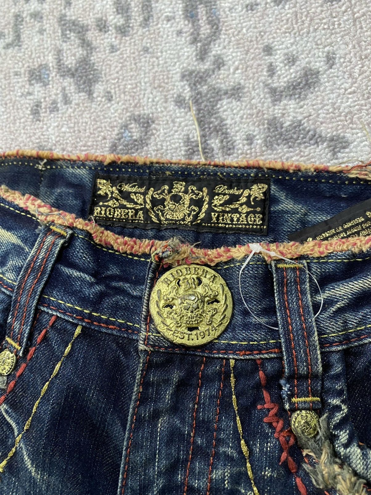 Tornado Mart Japanes Riobera Emboidery Distressed Flared Jeans Size US 30 / EU 46 - 6 Thumbnail