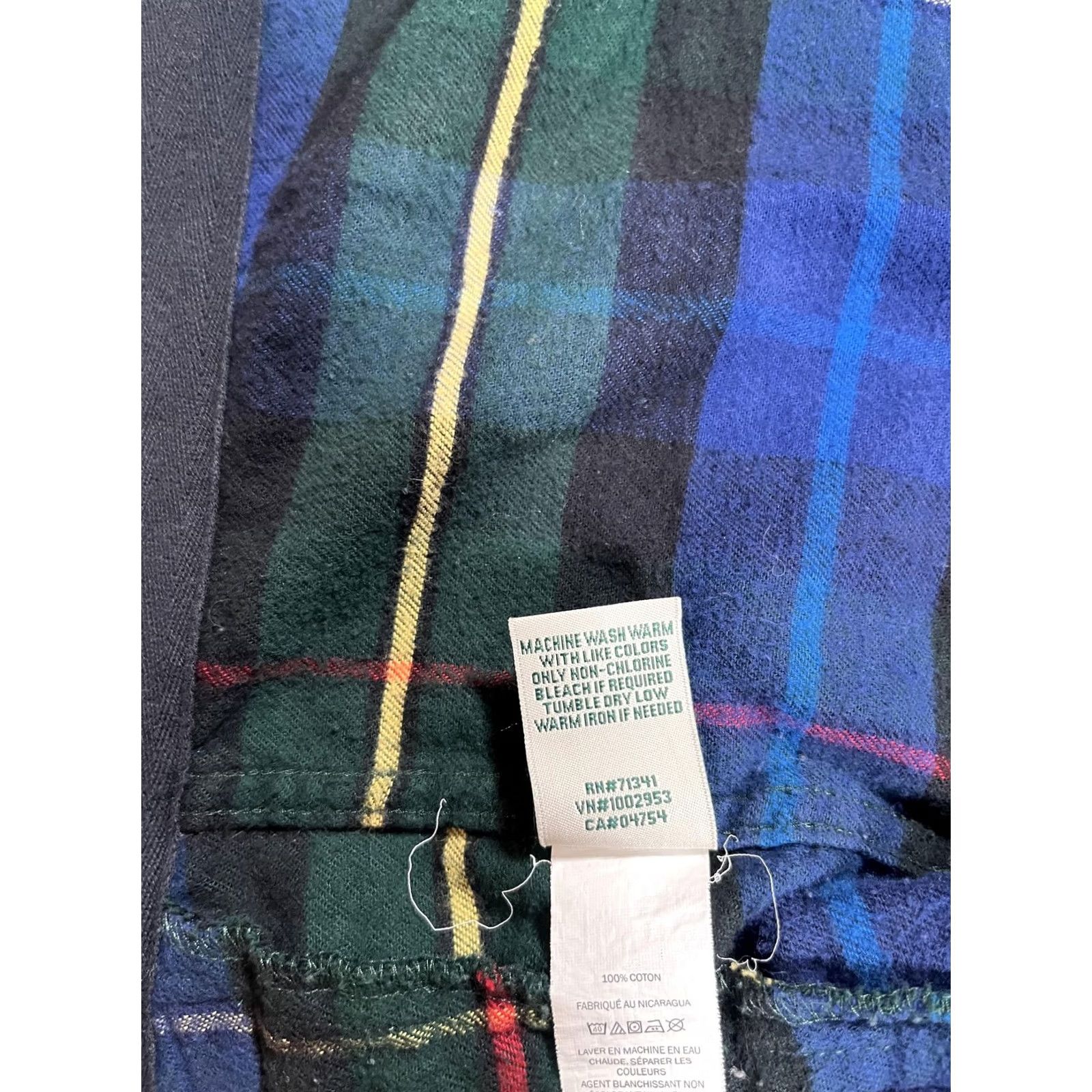 Vintage L.L.Bean Jacket Medium Blue Plaid Flannel Hooded Full Zip Relaxed Fit Shirt Jacket Fleece Pockets Women/Boys? Size US M / EU 48-50 / 2 - 7 Thumbnail