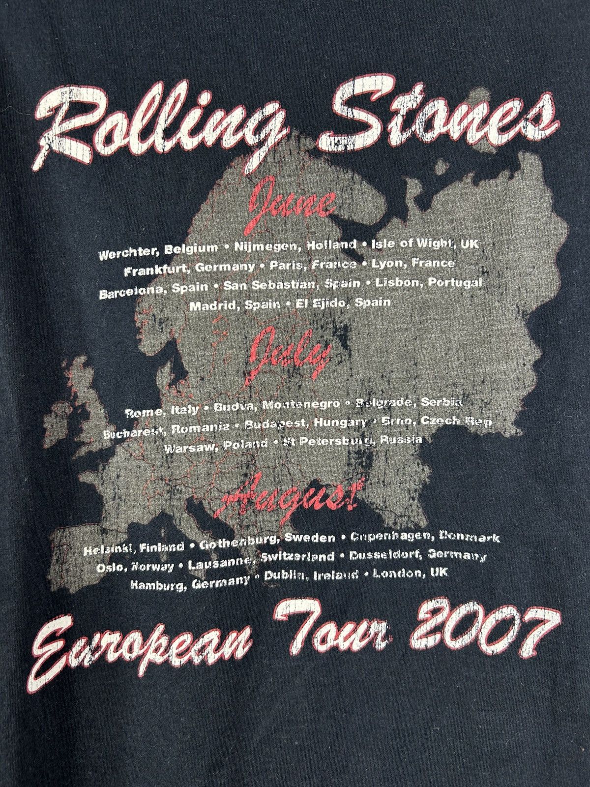The Rolling Stones Rare Vintage Rolling Stones European Tour 2007 T-Shirt Sz M Size US M / EU 48-50 / 2 - 11 Thumbnail
