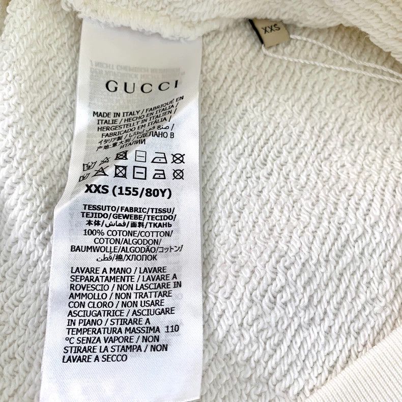 Gucci Gucci White pattern printed cotton round-neck long-sleeved Size US XXS / EU 40 - 7 Thumbnail