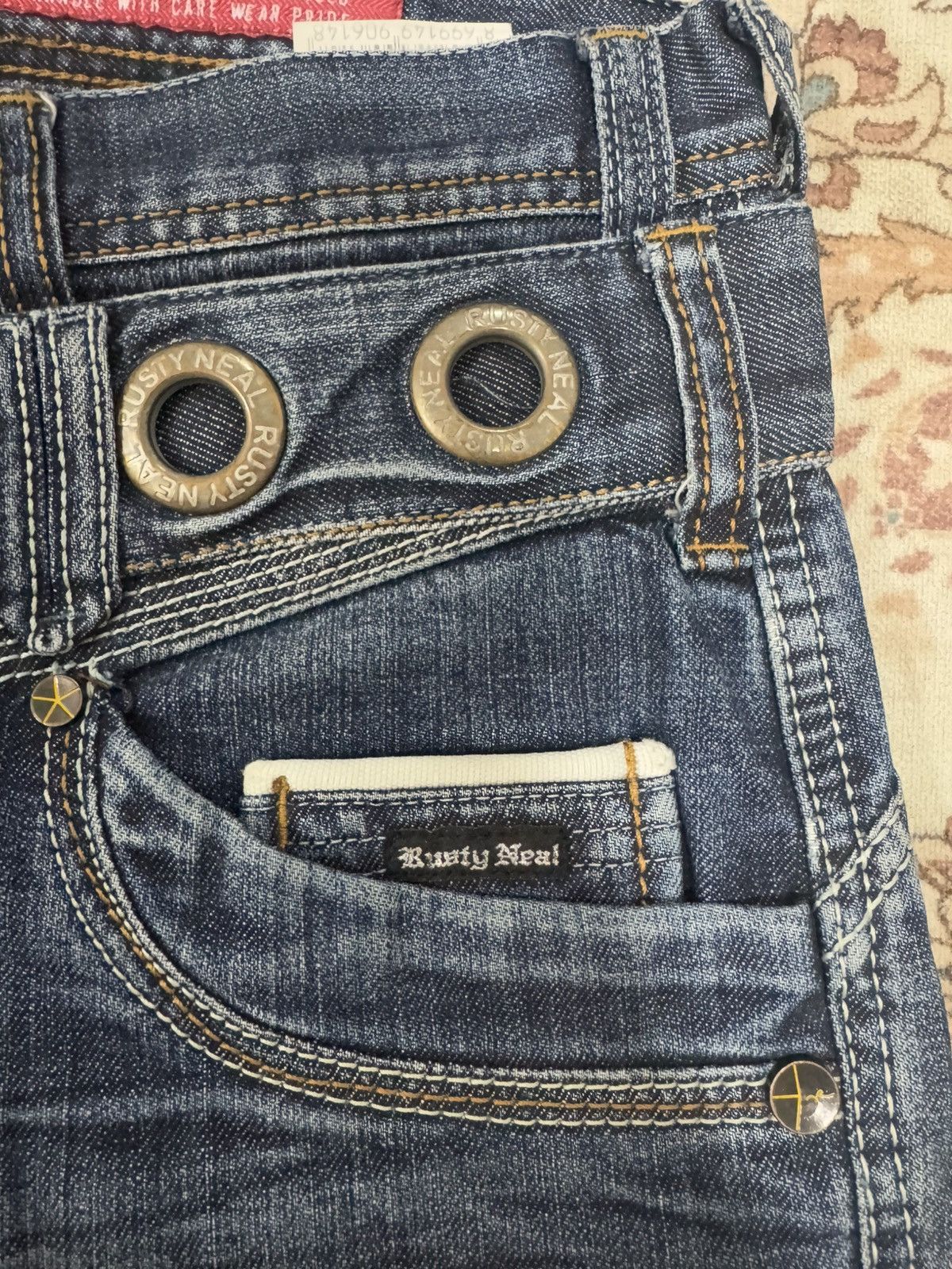 If Six Was Nine × Rusty × Vintage Vintage Rusty Neal Double Waist Low Rise Jeans Size US 34 / EU 50 - 4 Thumbnail