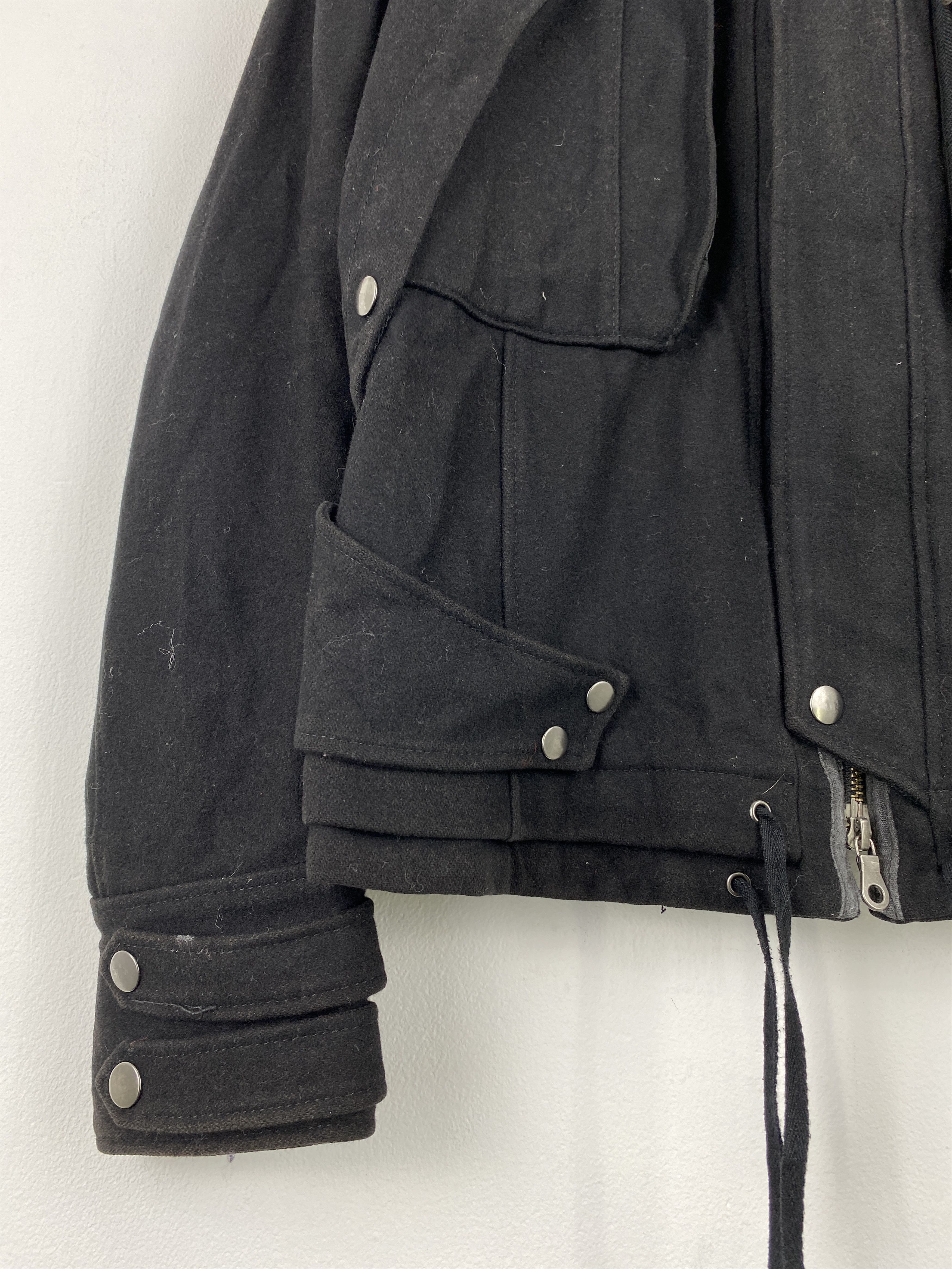 PPFM Vintage PPFM Zipper Ups Wool Punk Jacket Black JZ0003 Size US M / EU 48-50 / 2 - 8 Thumbnail
