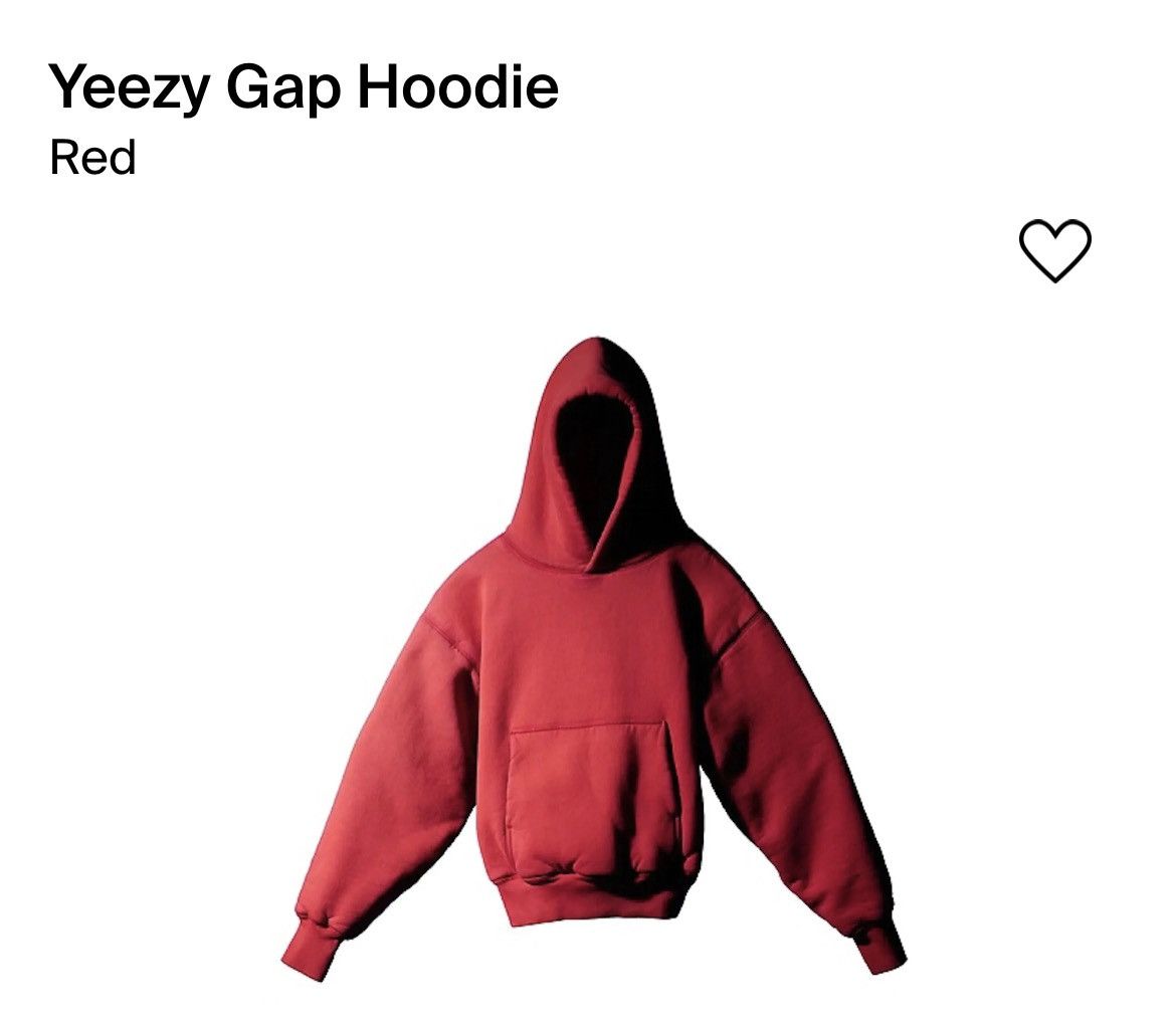 Gap × Kanye West Yeezy x Gap Red Hoodie | Grailed