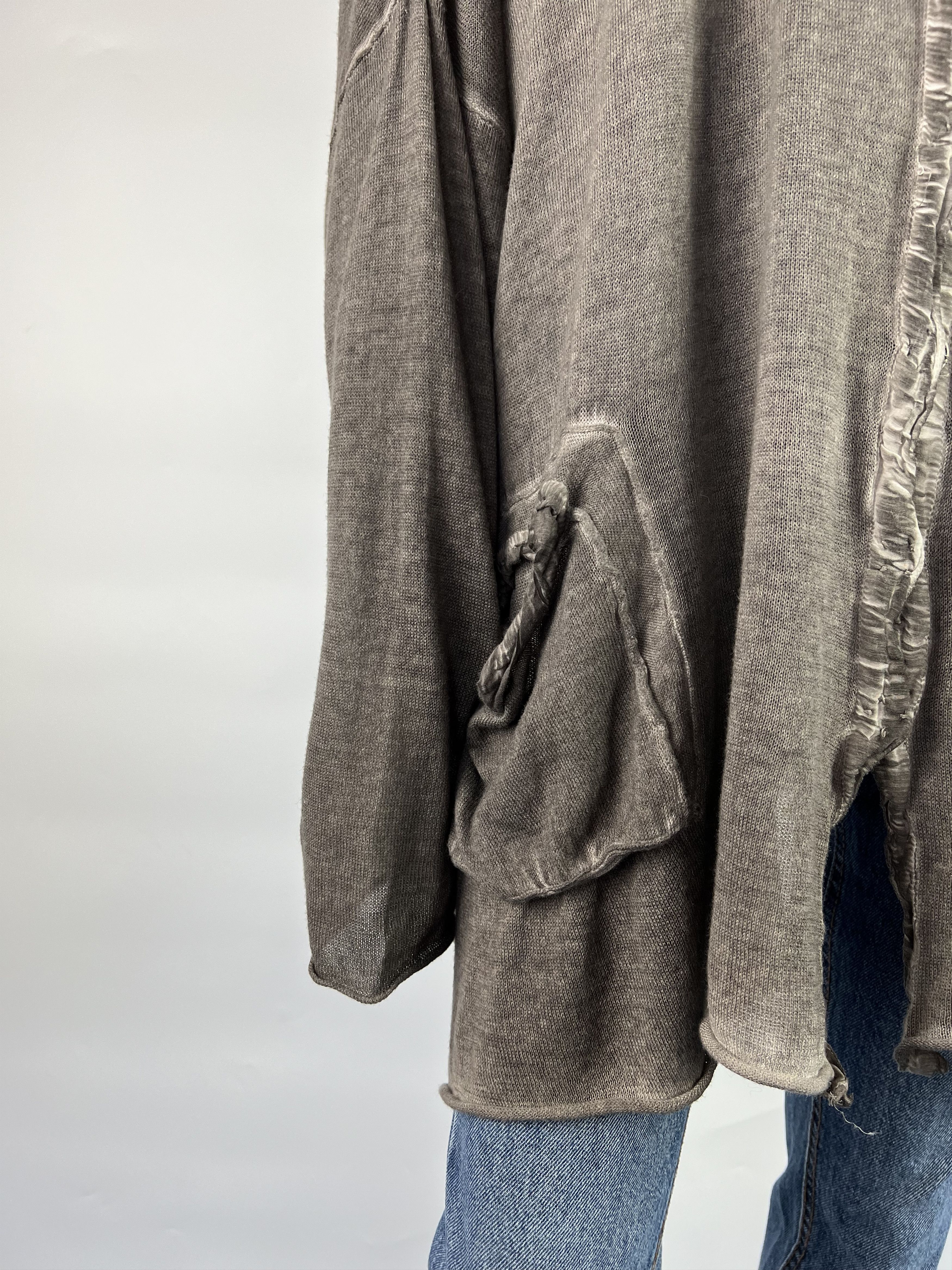 Designer Barbara Speer 100% Organic Cotton Cardigan Size 2 Oversized Size ONE SIZE - 6 Thumbnail