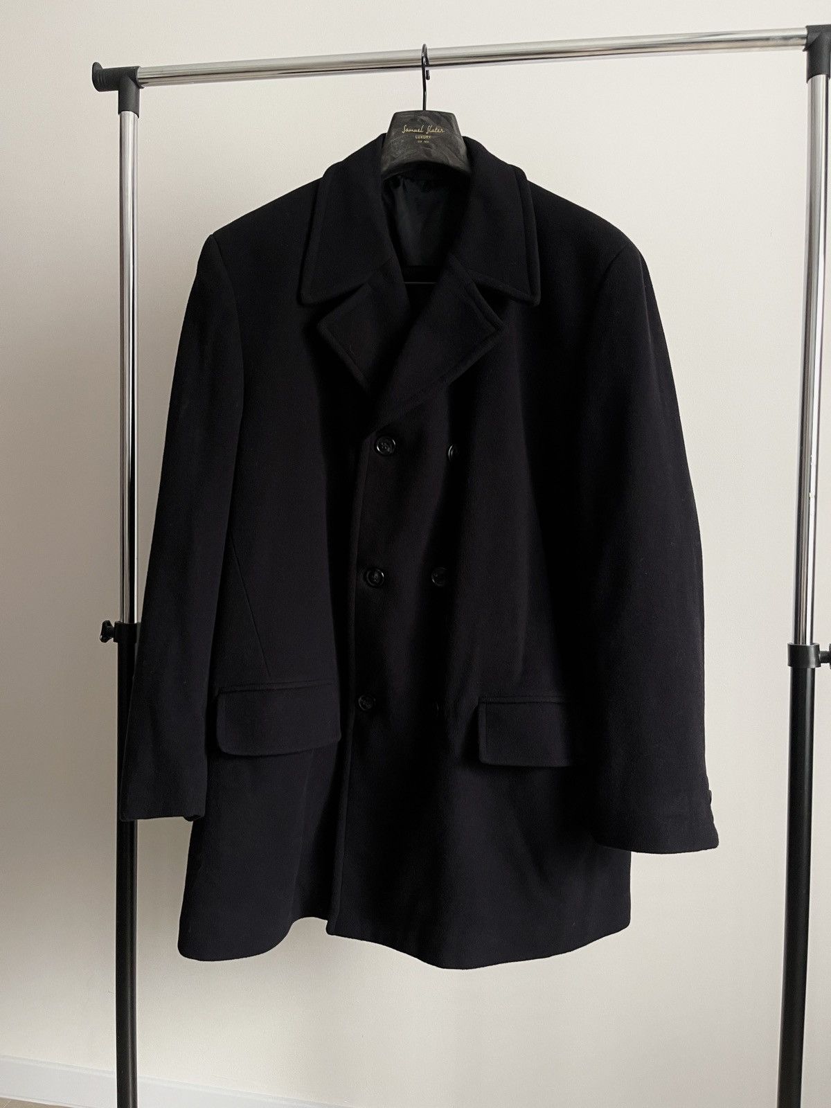 Marks & Spencer M&S St Michael Wool Double Breasted Peacoat Jacket XL Coat Size US XL / EU 56 / 4 - 1 Thumbnail